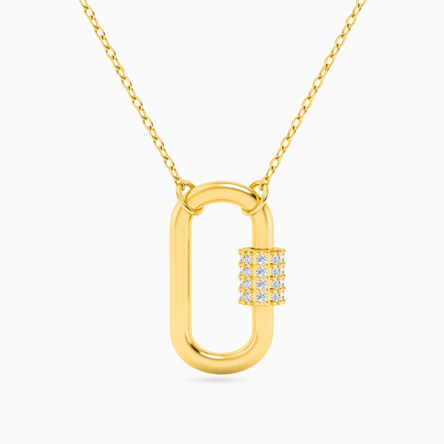 18K Gold Diamond Pendant Necklace