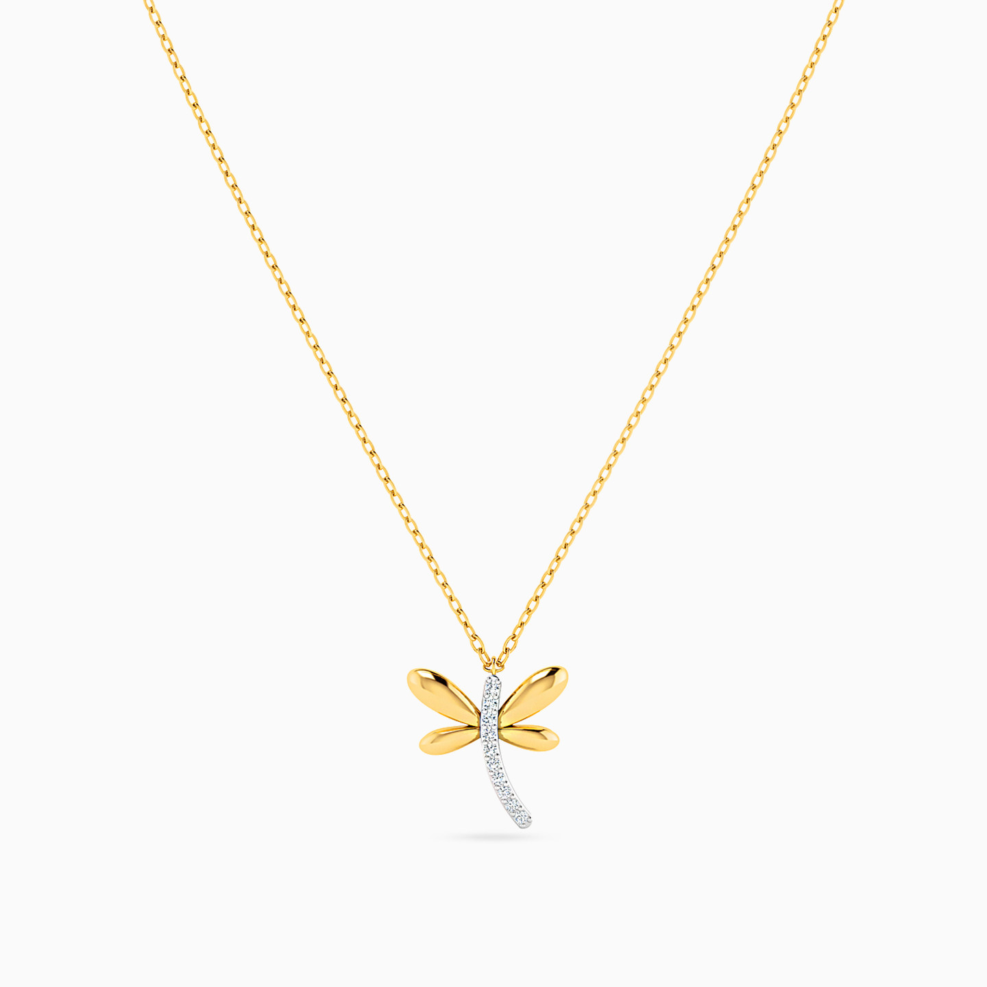 18K Gold Diamond Pendant Necklace - 3