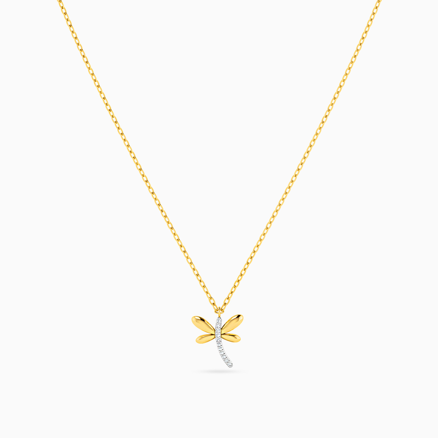 18K Gold Diamond Pendant Necklace - 3