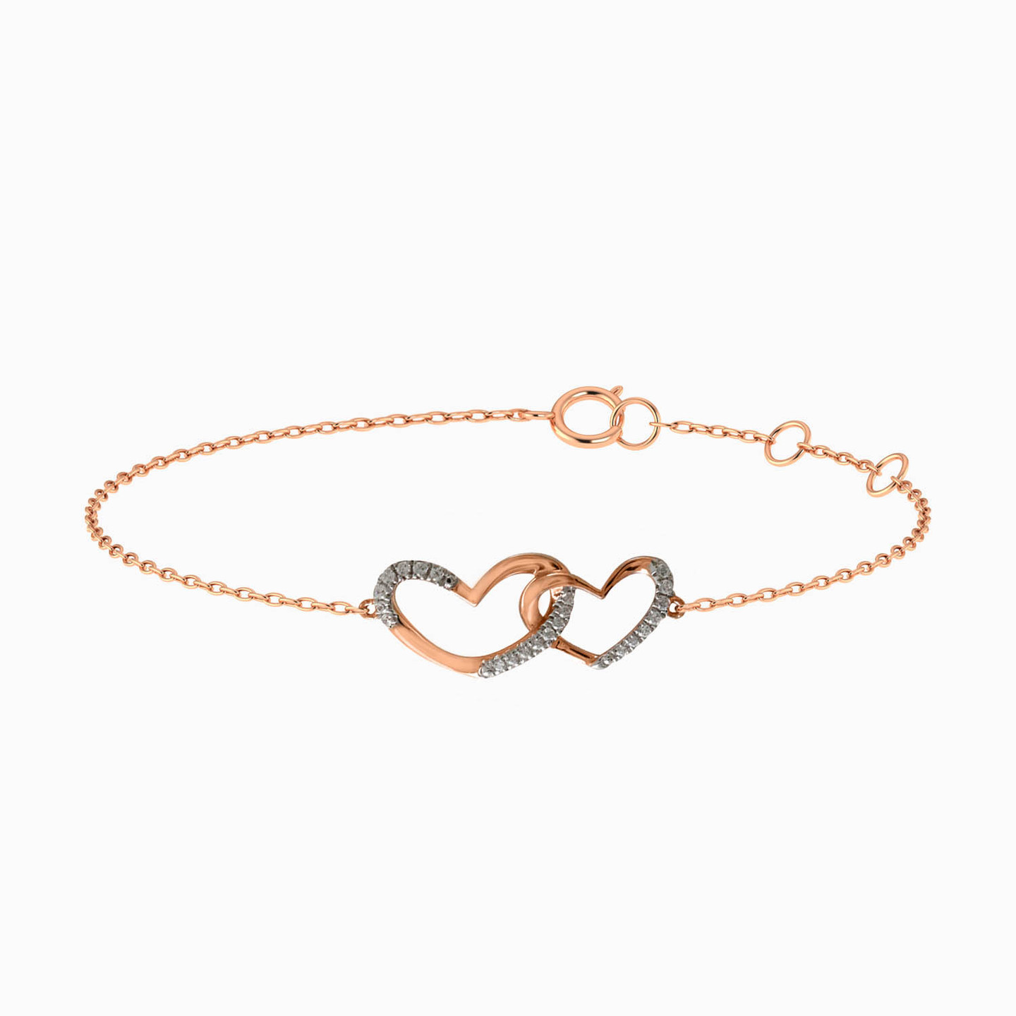 Heart Diamond Chain Bracelet in 18K Gold Heart Diamond Chain Bracelet in 18K Gold