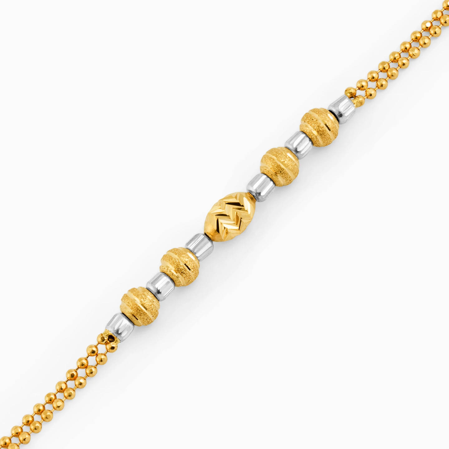 Beaded Chain Bracelet in 18K Gold - 3 Beaded Chain Bracelet in 18K Gold - 3