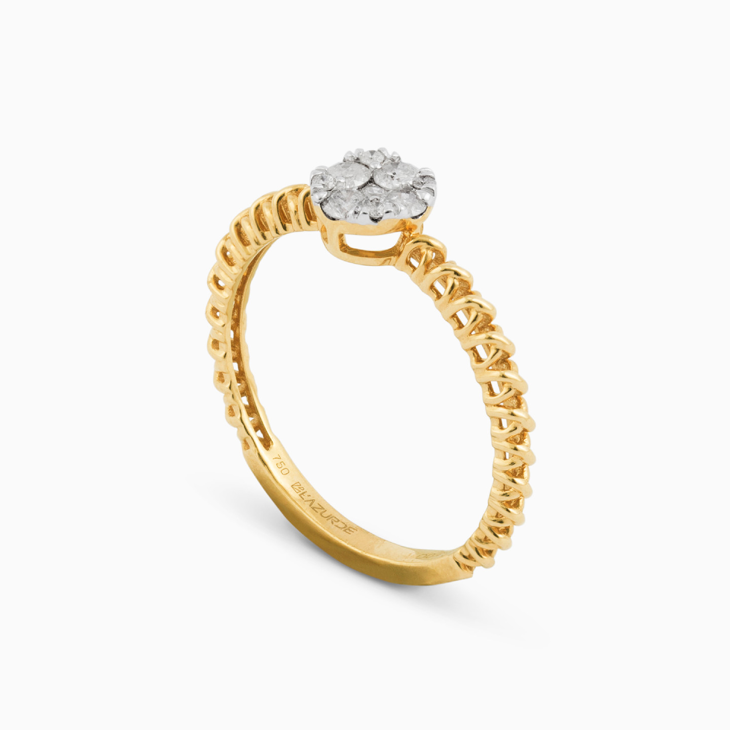 Circle Diamond Ring in 18K Gold - 3 Circle Diamond Ring in 18K Gold - 3