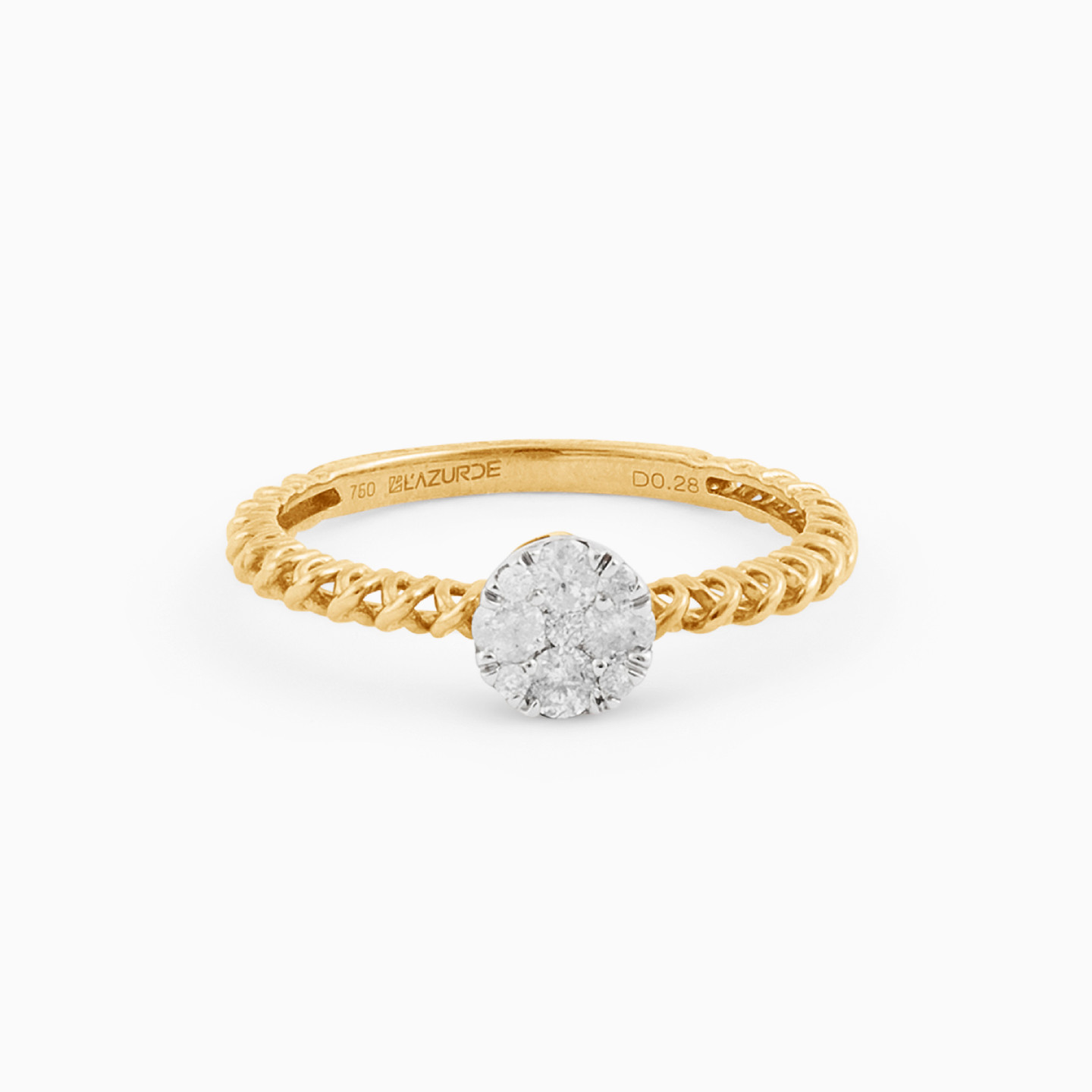 Circle Diamond Ring in 18K Gold - 2 Circle Diamond Ring in 18K Gold - 2