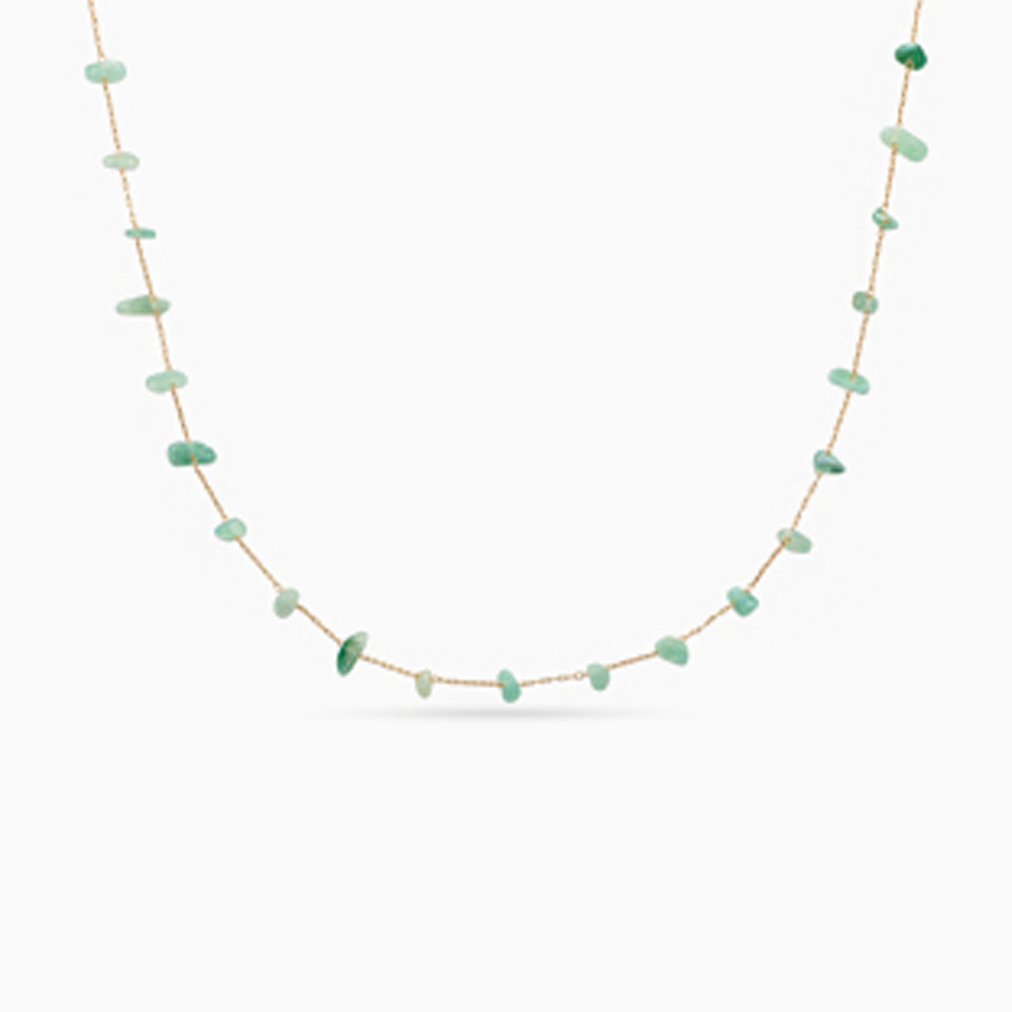 Square Green Stones Gold Plated Chain Bracelet Square Green Stones Gold Plated Chain Bracelet