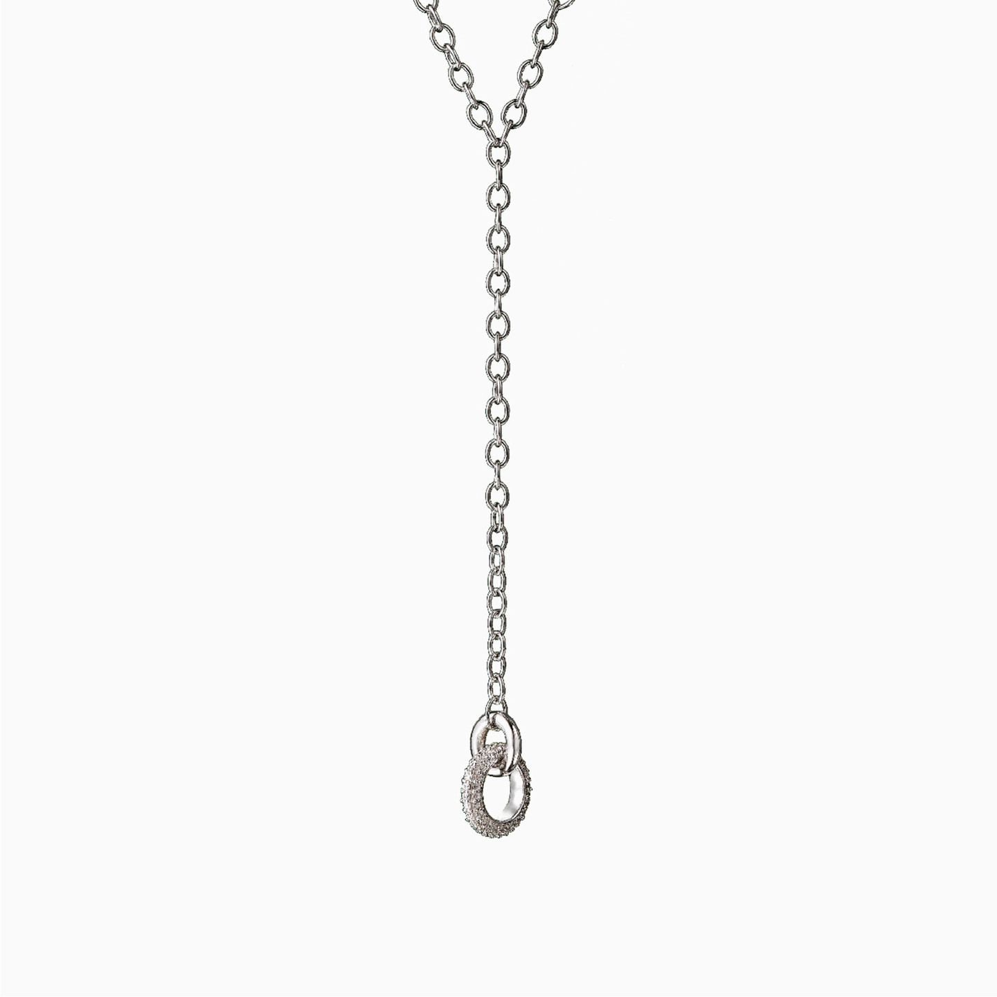 Circle Cubic Zirconia Sterling Silver Necklace Circle Cubic Zirconia Sterling Silver Necklace