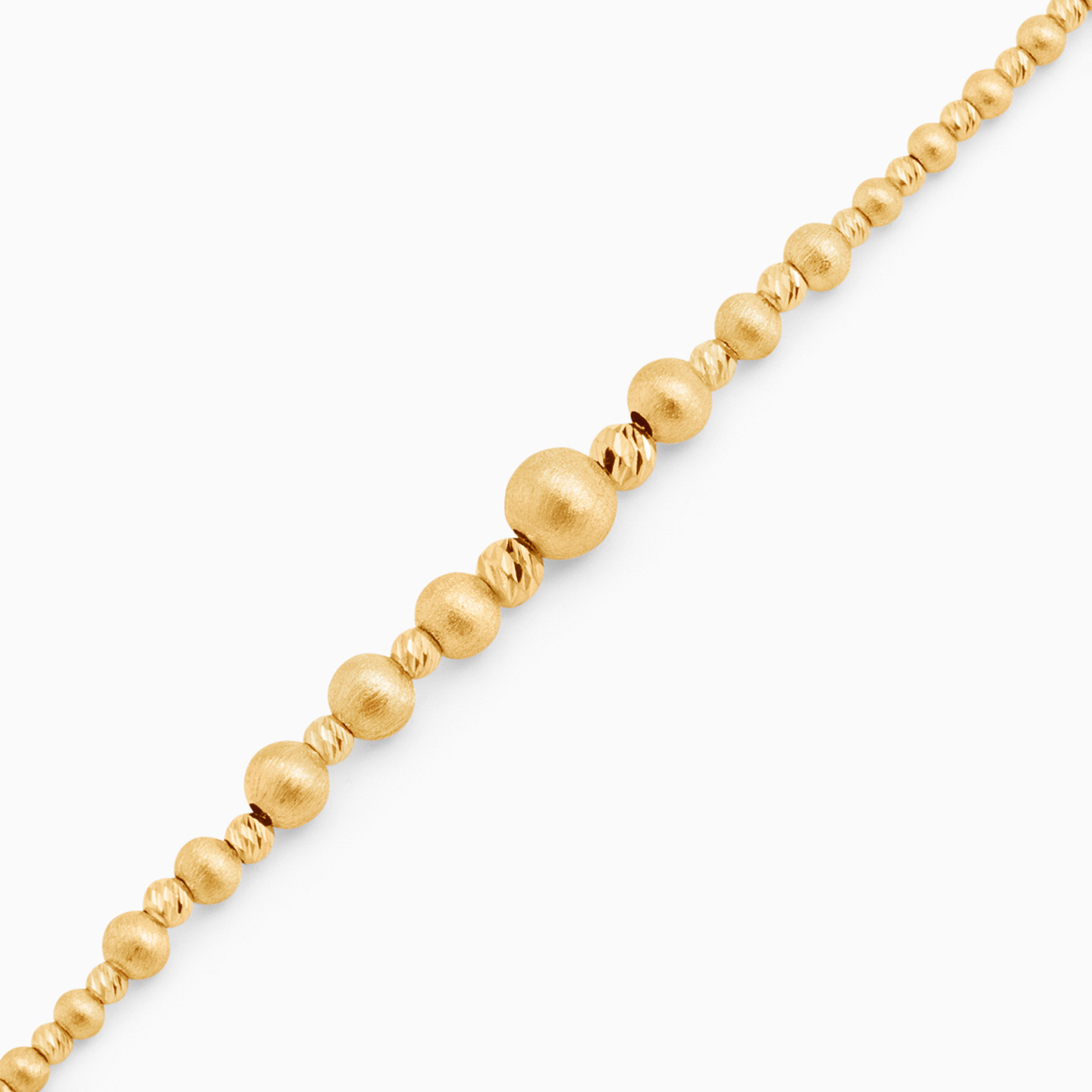 Beaded Chain Bracelet in 21K Gold - 3 Beaded Chain Bracelet in 21K Gold - 3