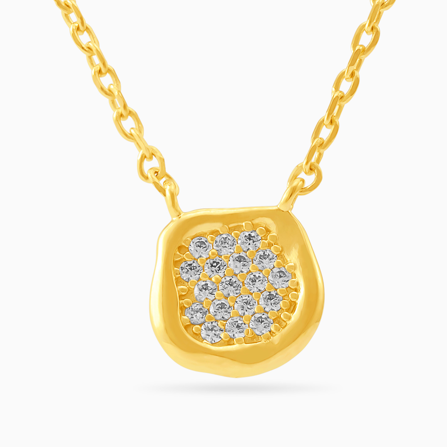 Gold Plated Cubic Zirconia Pendant Necklace