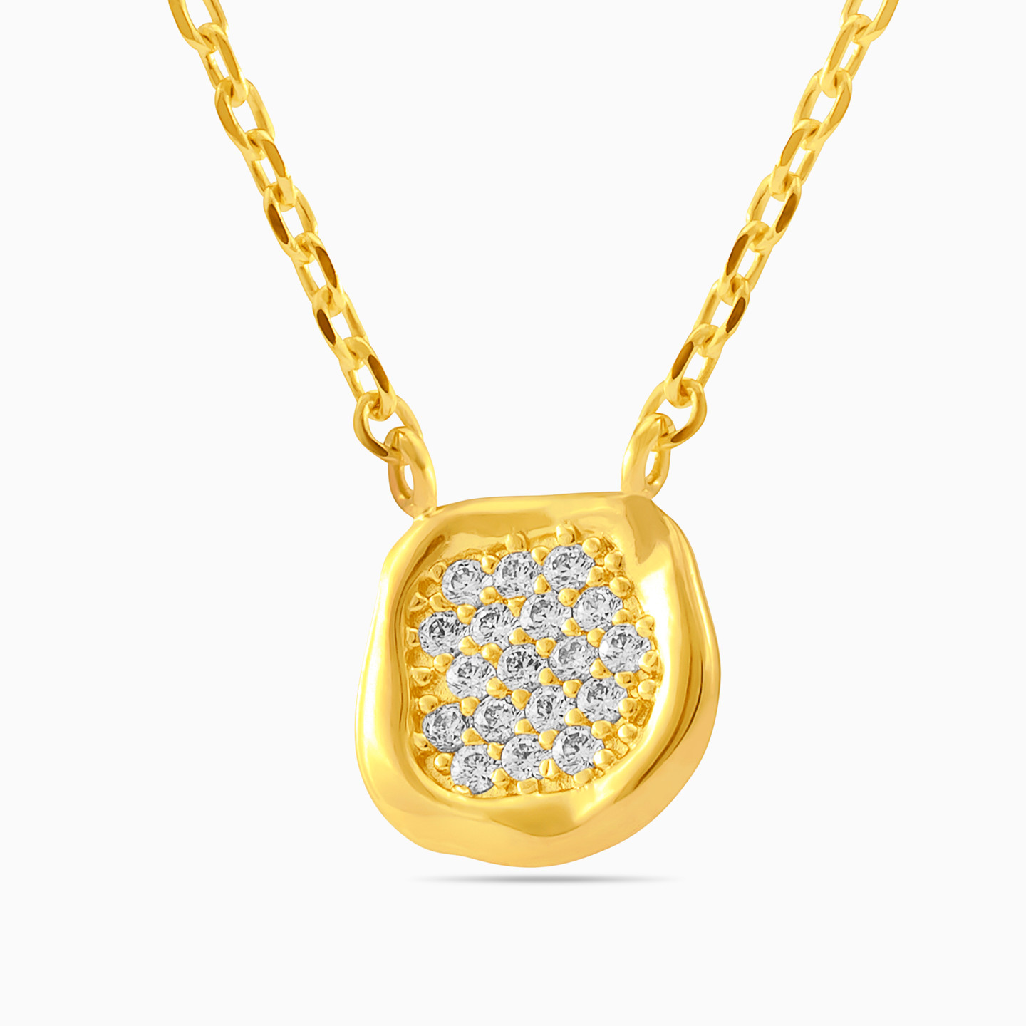 Gold Plated Cubic Zirconia Pendant Necklace - 2