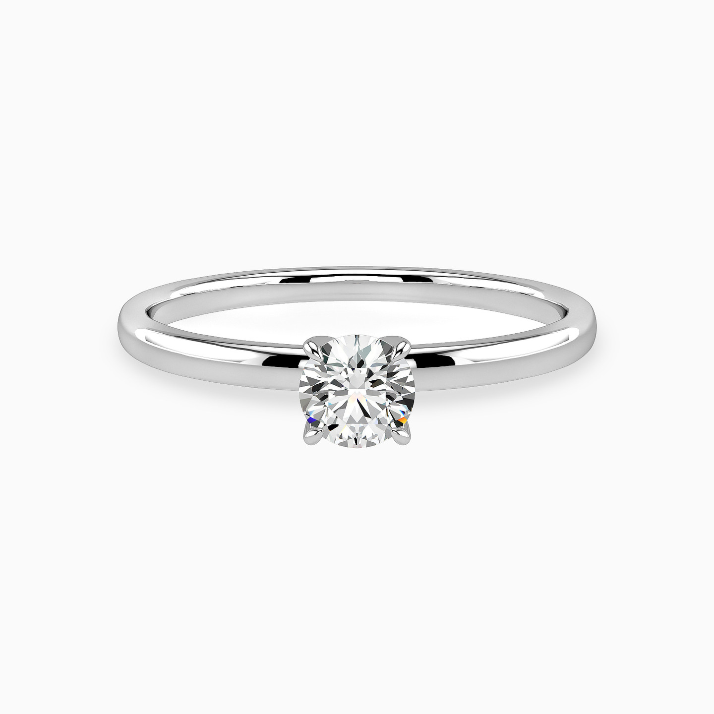 18K Gold Diamond Solitaire Ring