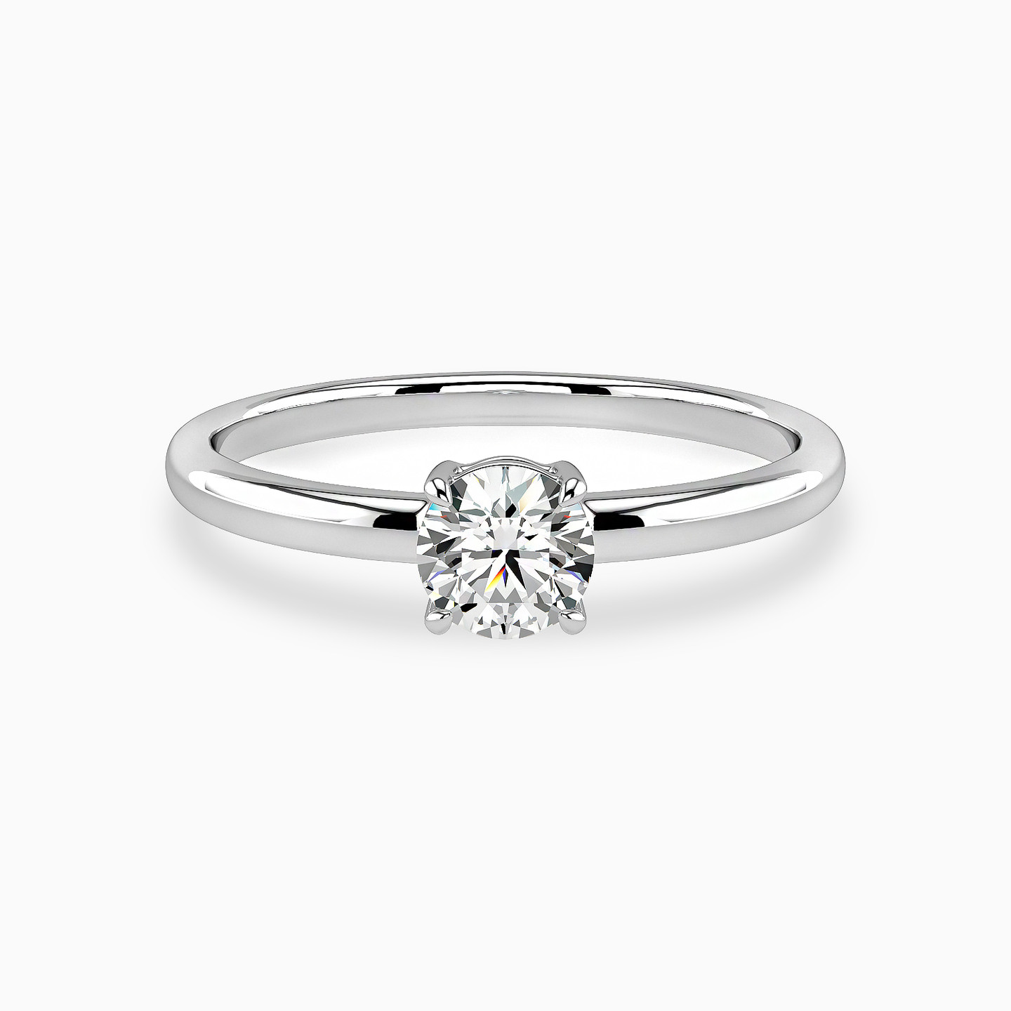 18K Gold Diamond Solitaire Ring