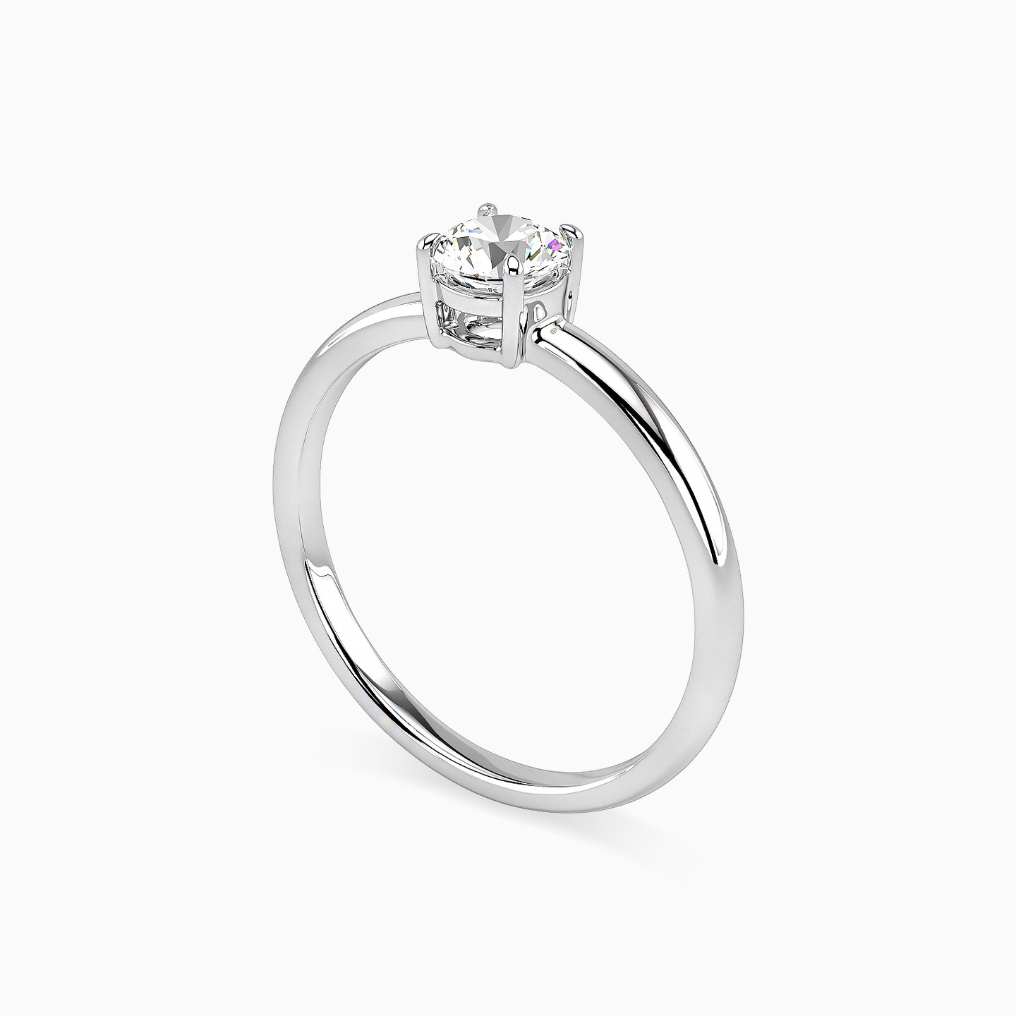 18K Gold Diamond Solitaire Ring - 2