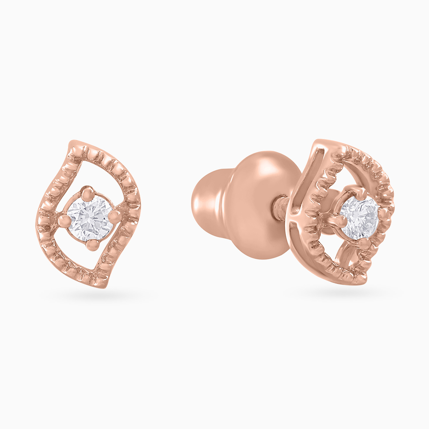 Marquise Diamond Stud Earrings in 18K Gold - 2 Marquise Diamond Stud Earrings in 18K Gold - 2
