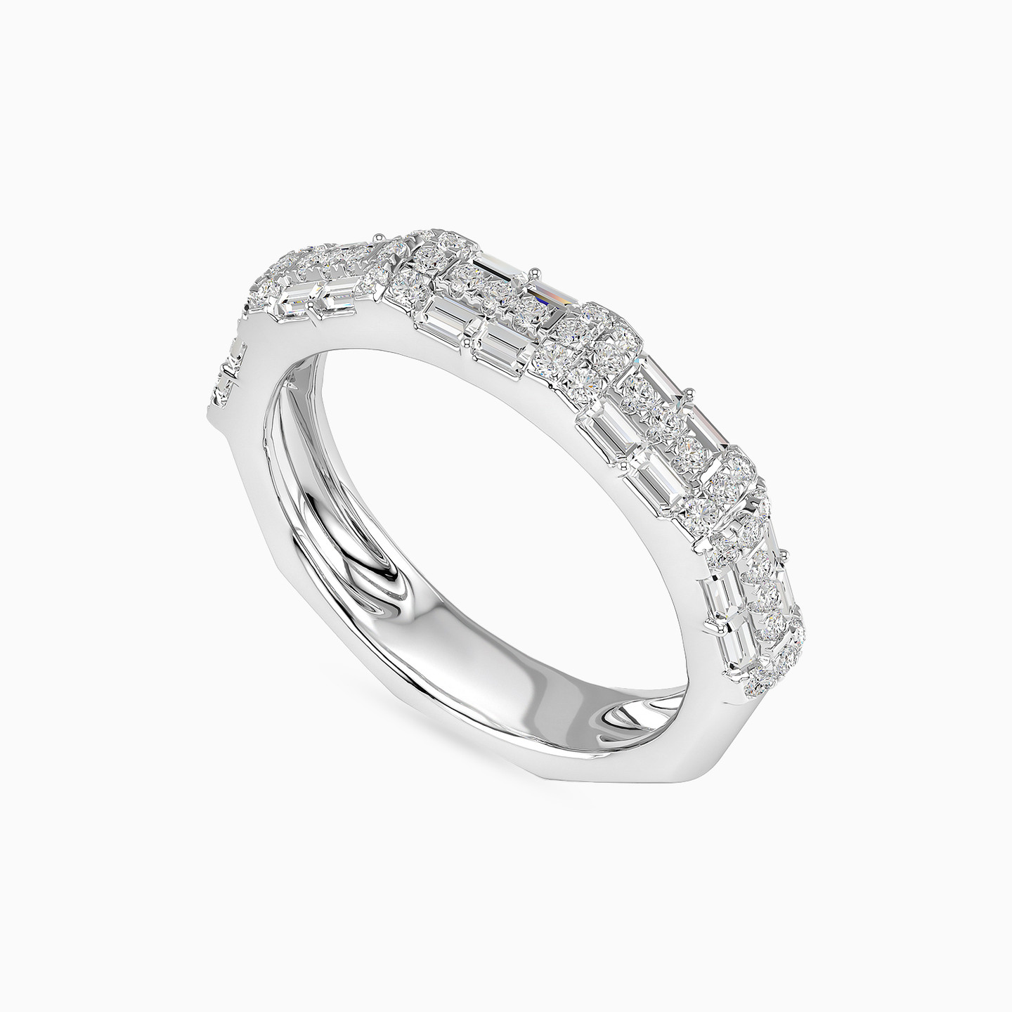 Angled Diamond Ring in 18K Gold - 3 Angled Diamond Ring in 18K Gold - 3