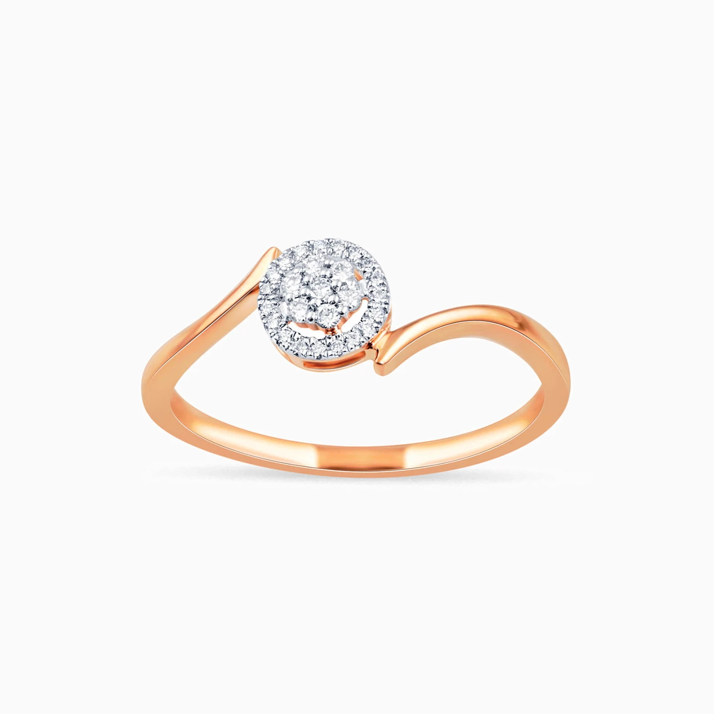 Circle Diamond Ring in 18K Gold - 2 Circle Diamond Ring in 18K Gold - 2