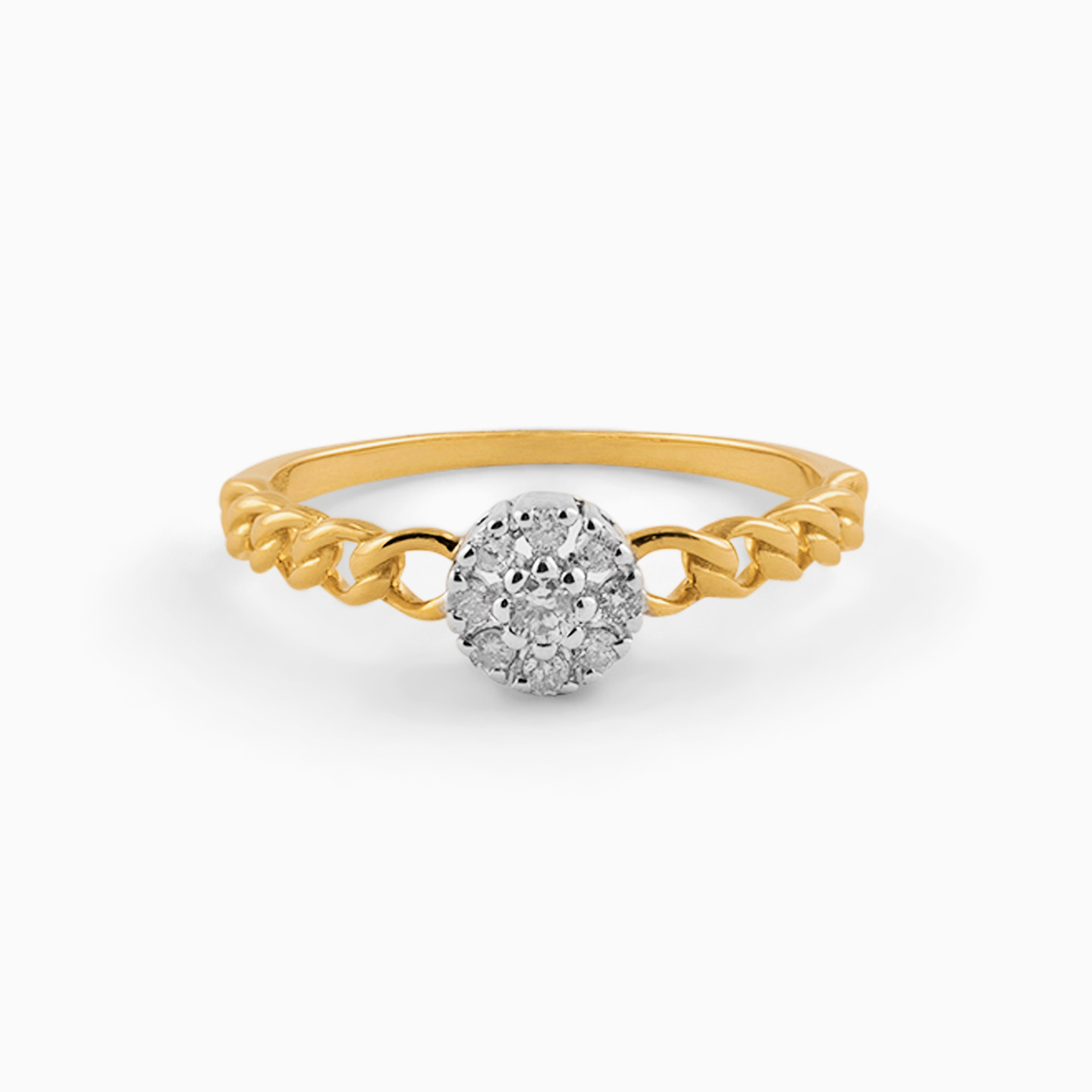 Circle Diamond Ring in 18K Gold - 3 Circle Diamond Ring in 18K Gold - 3