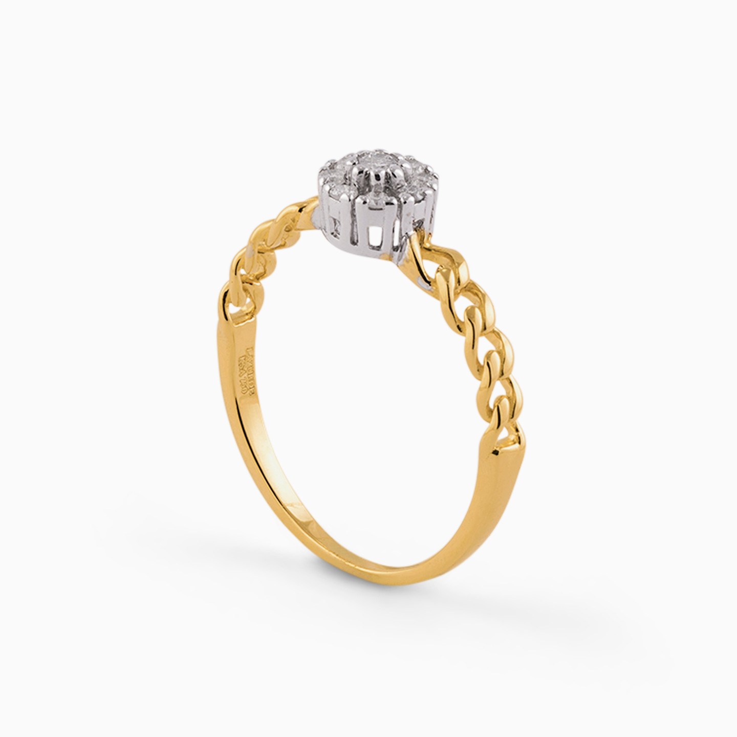 Circle Diamond Ring in 18K Gold - 2 Circle Diamond Ring in 18K Gold - 2