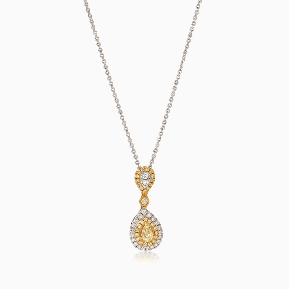 Circle Diamond Necklace in 18K Gold - 2 Circle Diamond Necklace in 18K Gold - 2