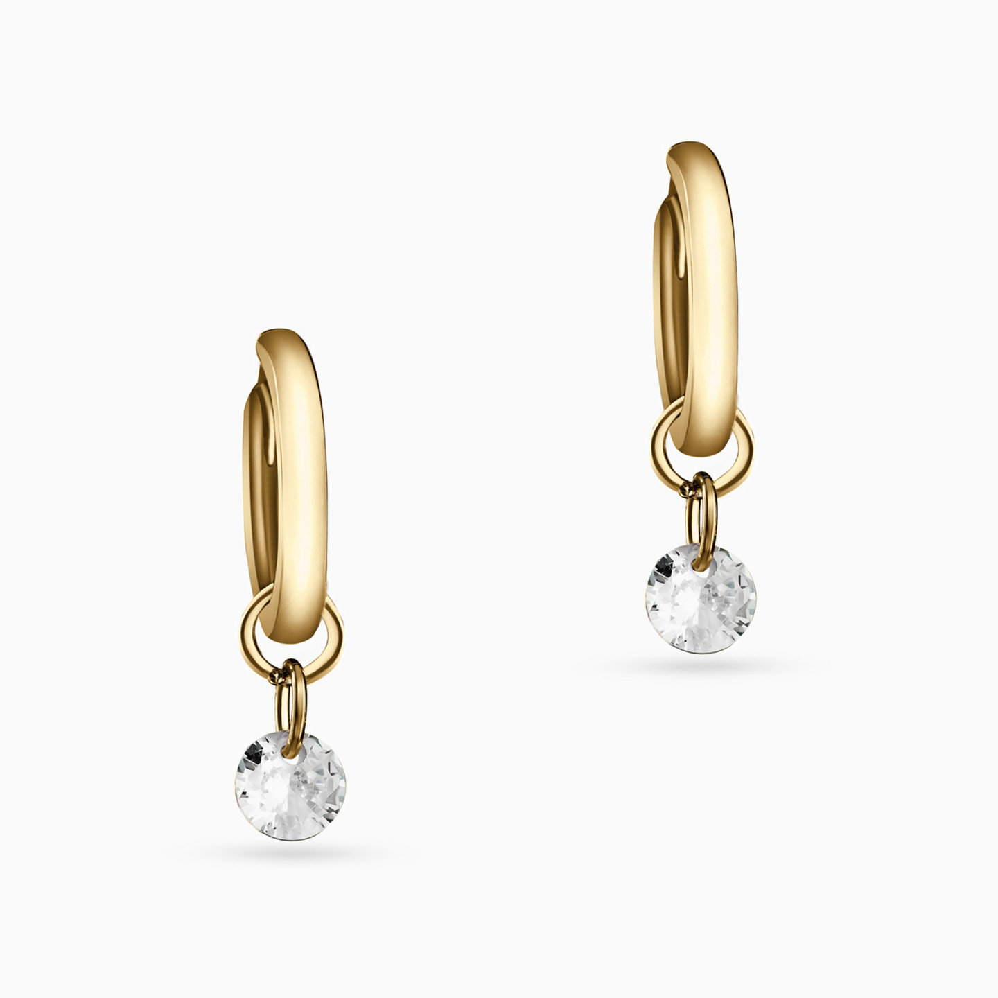Gold Plated Cubic Zirconia Drop Earrings