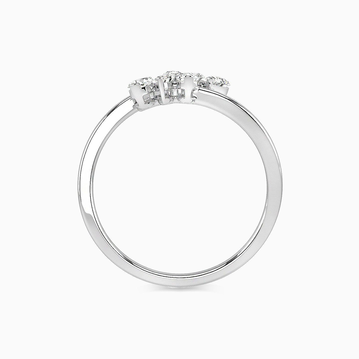 Pear Diamond Two headed Ring in 18K Gold - 4