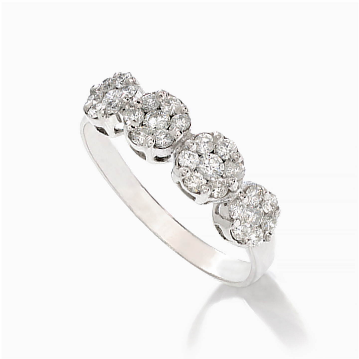 Circle Diamond Full Set in 18K Gold (4 Pieces) - 4 Circle Diamond Full Set in 18K Gold (4 Pieces) - 4