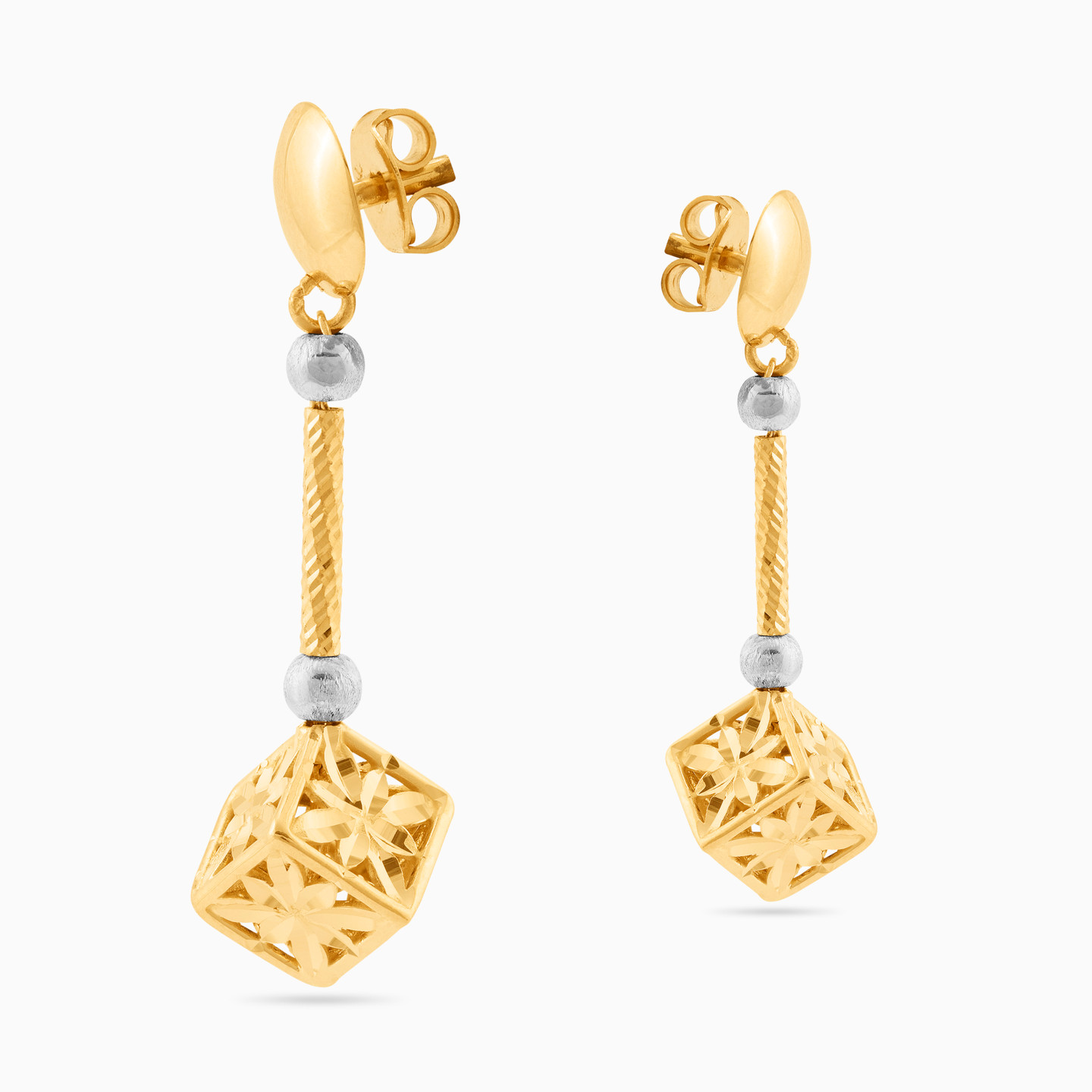 21K Gold Drop Earrings - 3