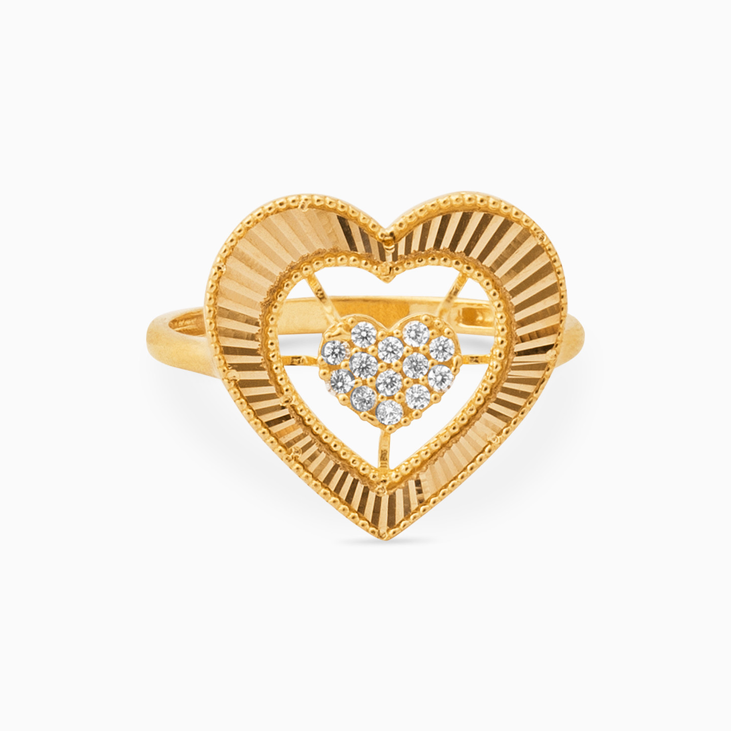 21K Gold Cubic Zirconia Statement Ring