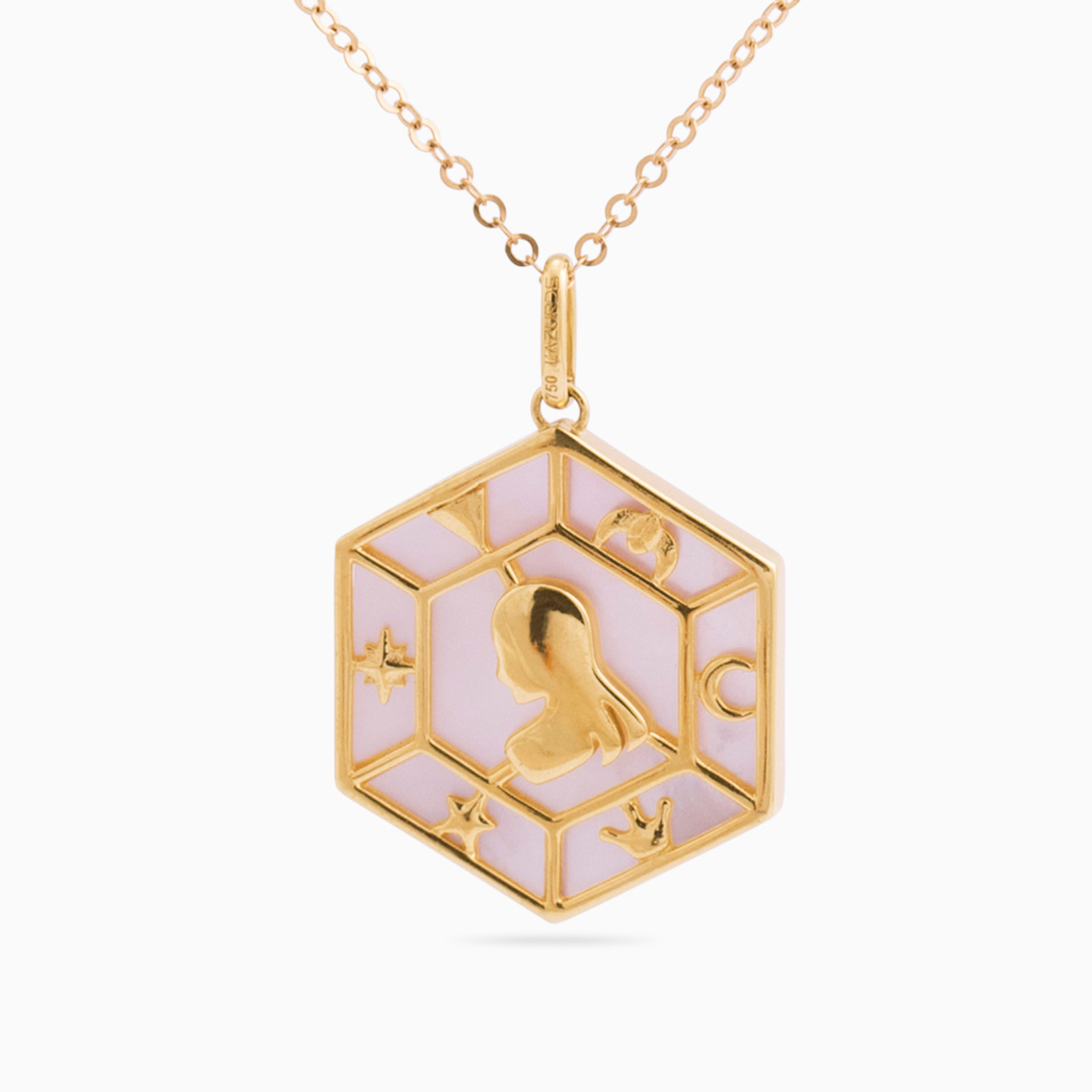 Virgo Colored Stones Necklace in 18K Gold Virgo Colored Stones Necklace in 18K Gold