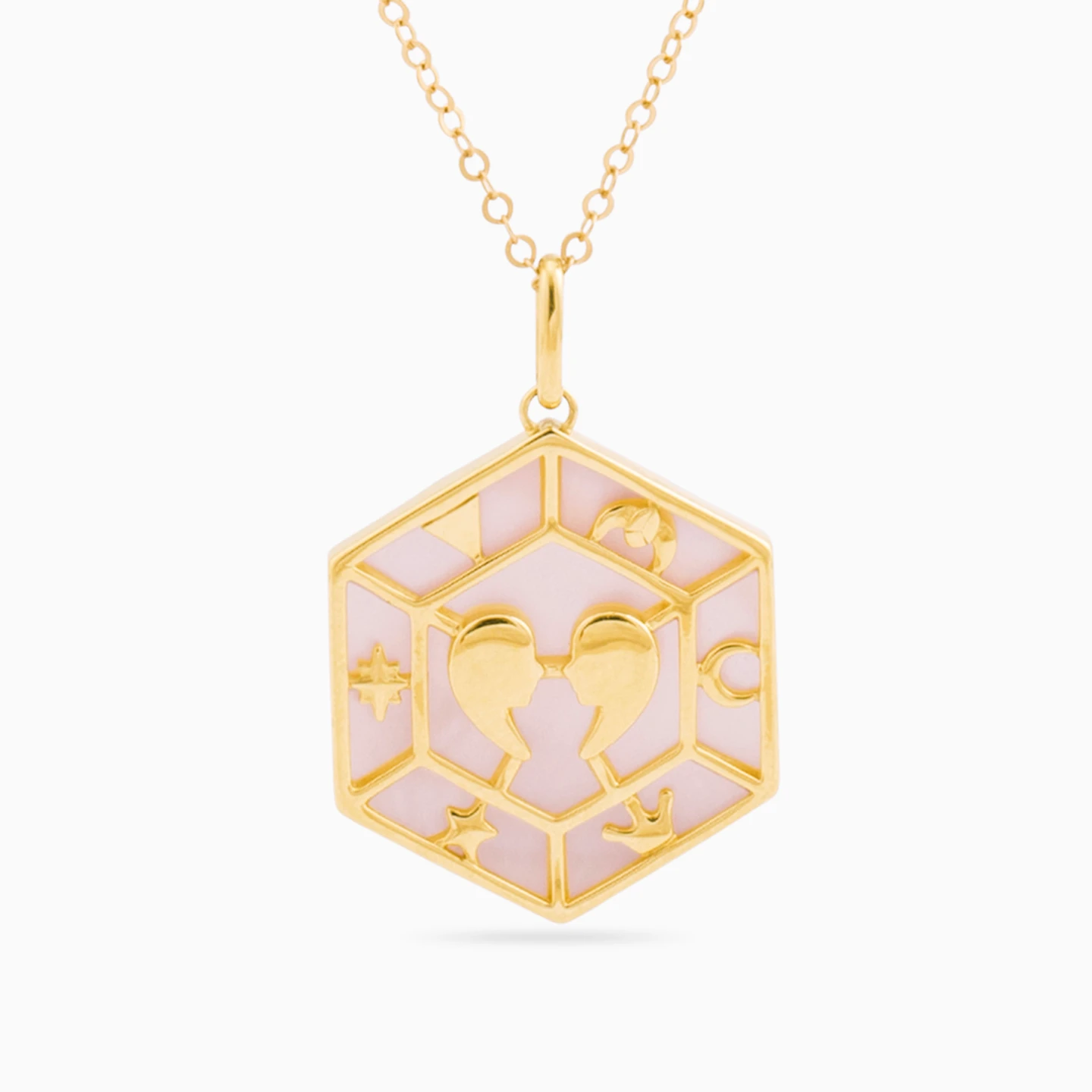 Gemini Colored Stones Necklace in 18K Gold Gemini Colored Stones Necklace in 18K Gold