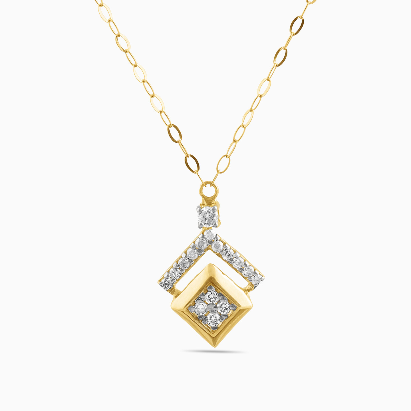 Square Diamond Necklace in 18K Gold Square Diamond Necklace in 18K Gold