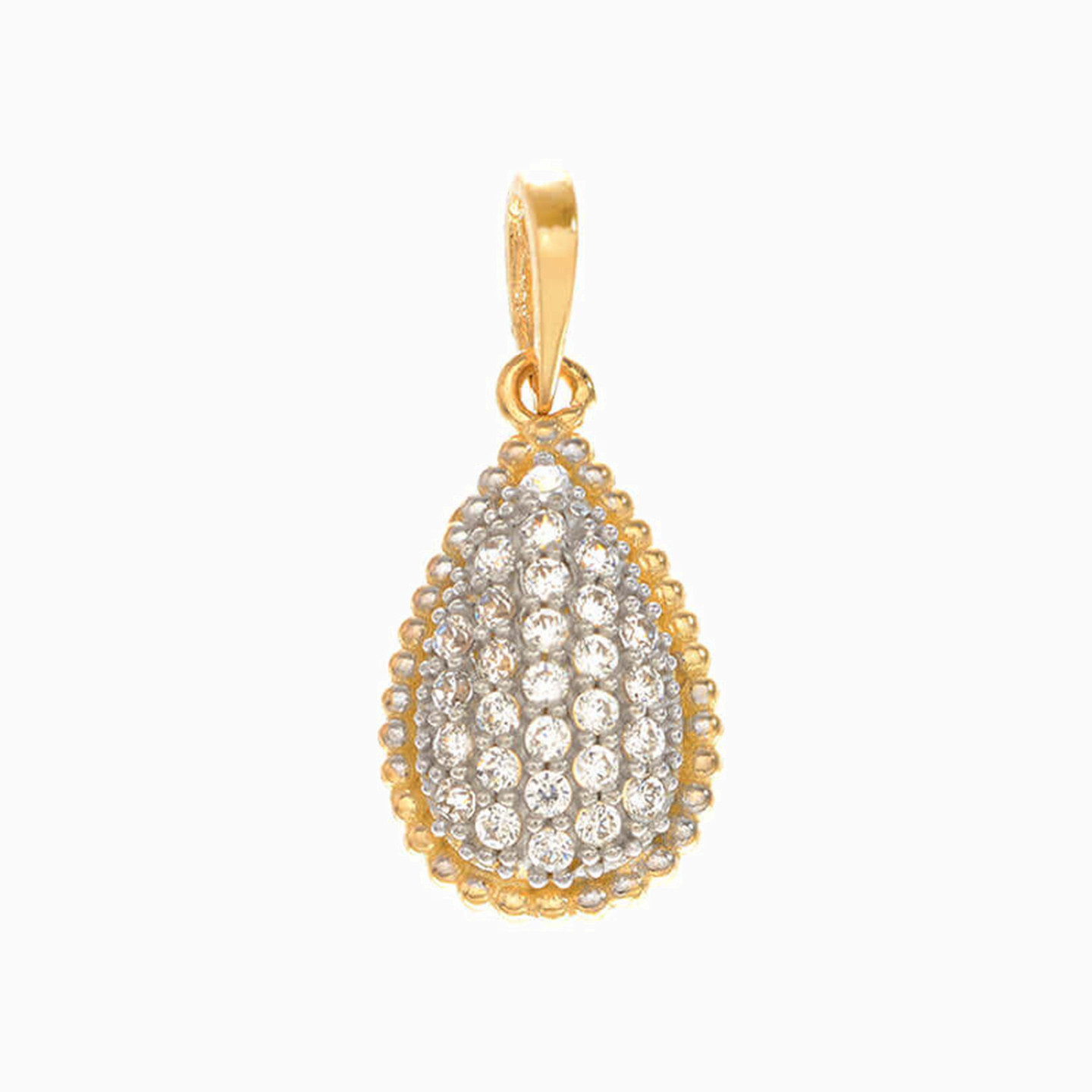 18K Gold Cubic Zirconia Pendant