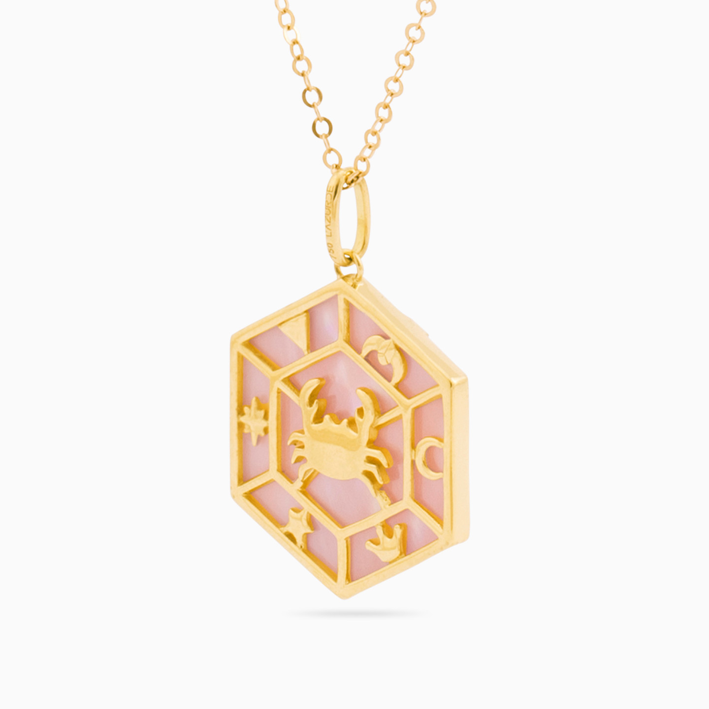 Cancer Colored Stones Necklace in 18K Gold - 2 Cancer Colored Stones Necklace in 18K Gold - 2