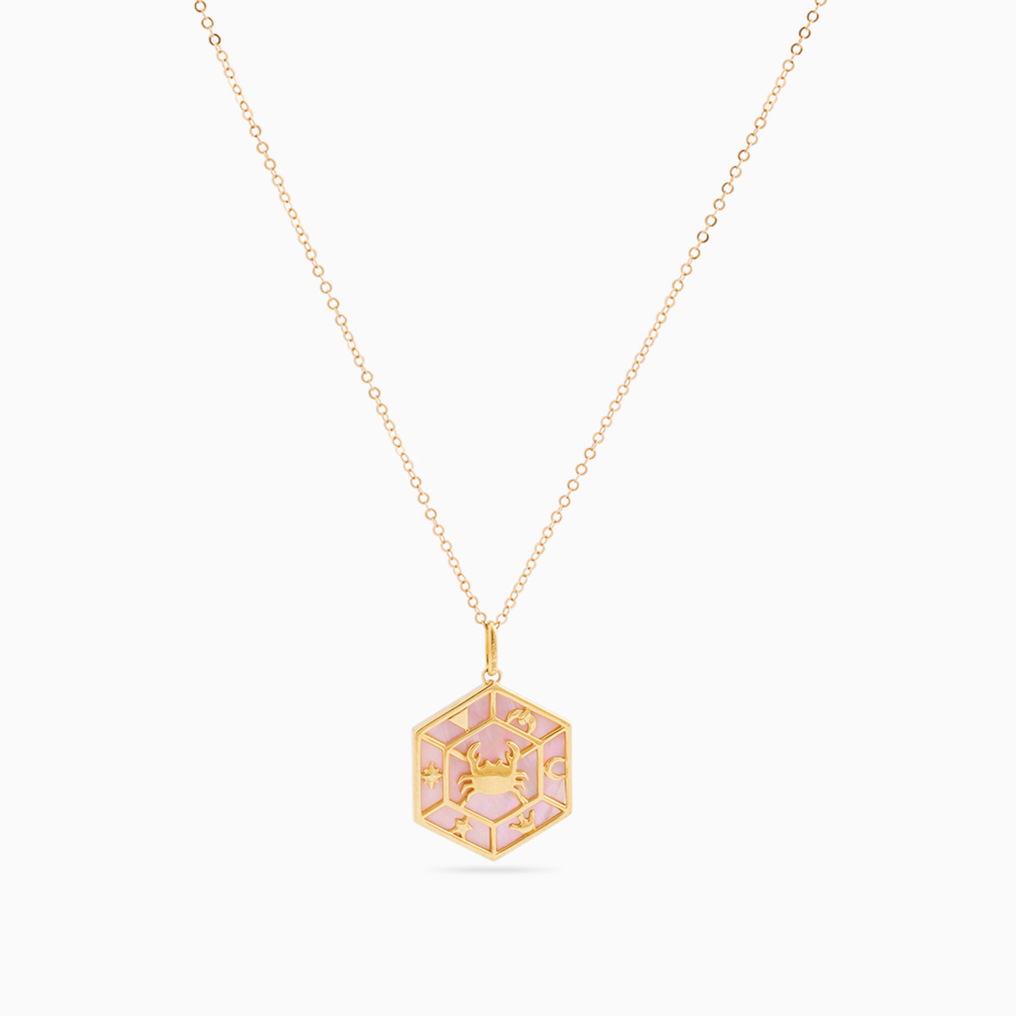 Cancer Colored Stones Necklace in 18K Gold - 3 Cancer Colored Stones Necklace in 18K Gold - 3