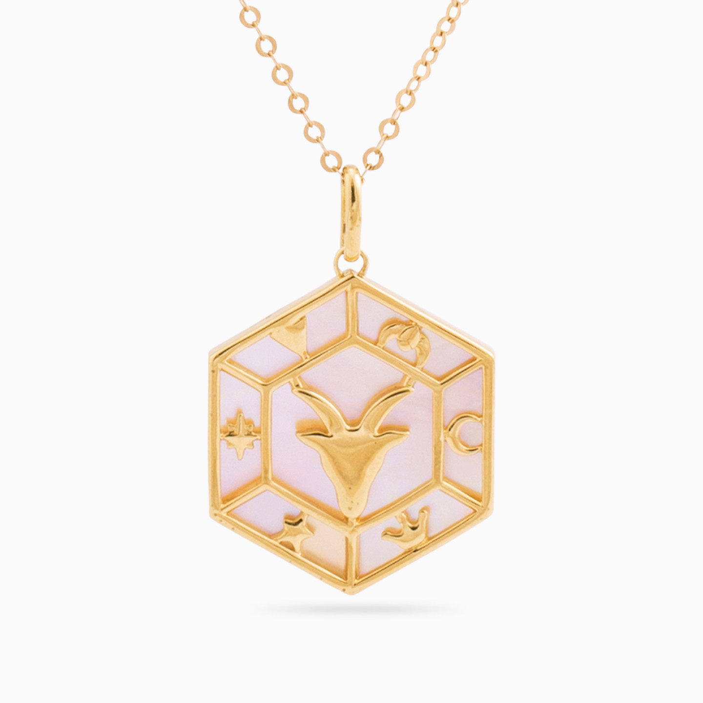 Capricorn Colored Stones Necklace in 18K Gold Capricorn Colored Stones Necklace in 18K Gold