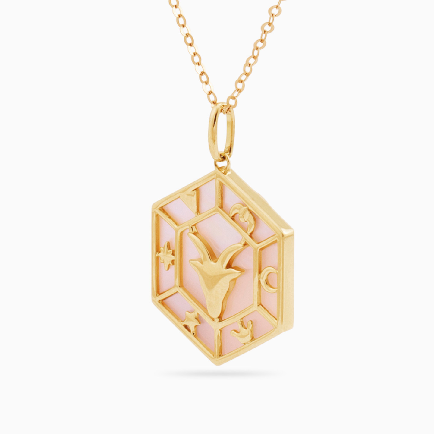 Capricorn Colored Stones Necklace in 18K Gold - 2 Capricorn Colored Stones Necklace in 18K Gold - 2