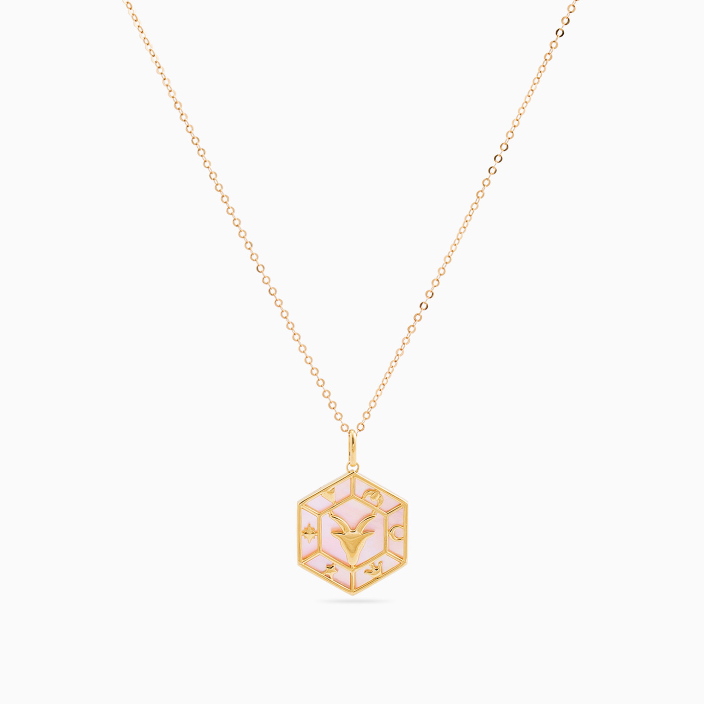 Capricorn Colored Stones Necklace in 18K Gold - 3 Capricorn Colored Stones Necklace in 18K Gold - 3