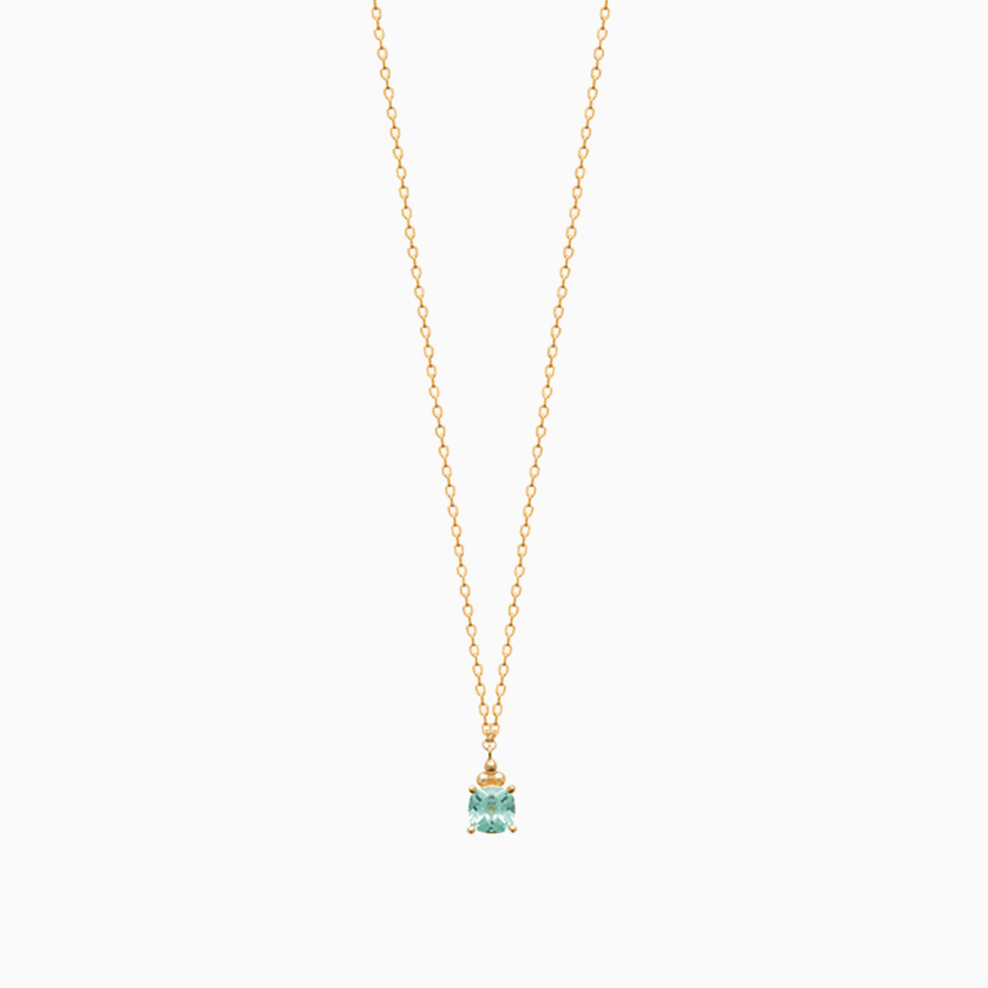 Gold Plated Colored Stones Pendant Necklace