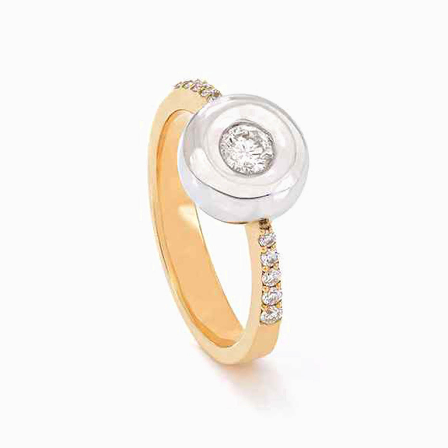 Circle Diamond Ring in 18K Gold - 2 Circle Diamond Ring in 18K Gold - 2