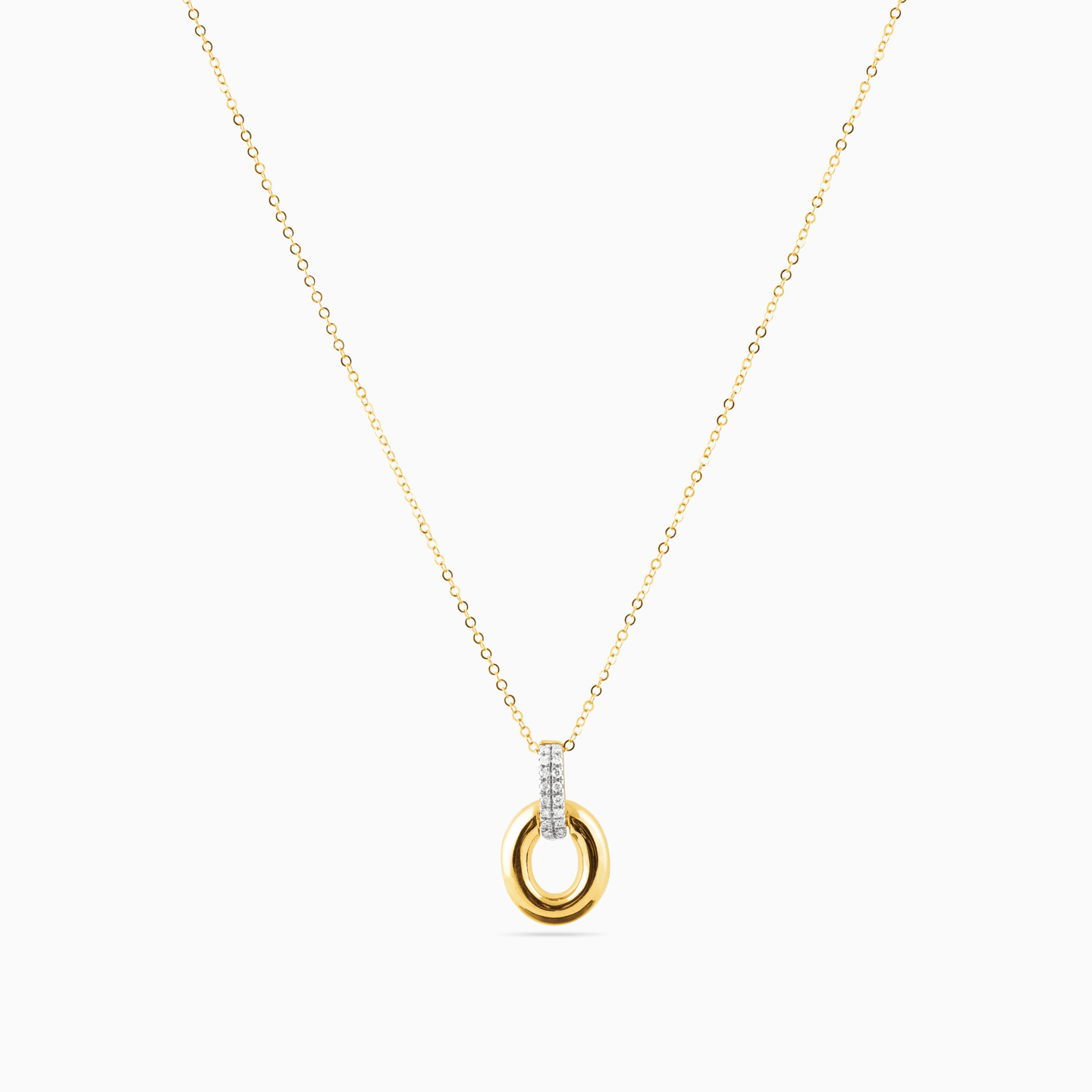 18K Gold Diamond Pendant Necklace - 3