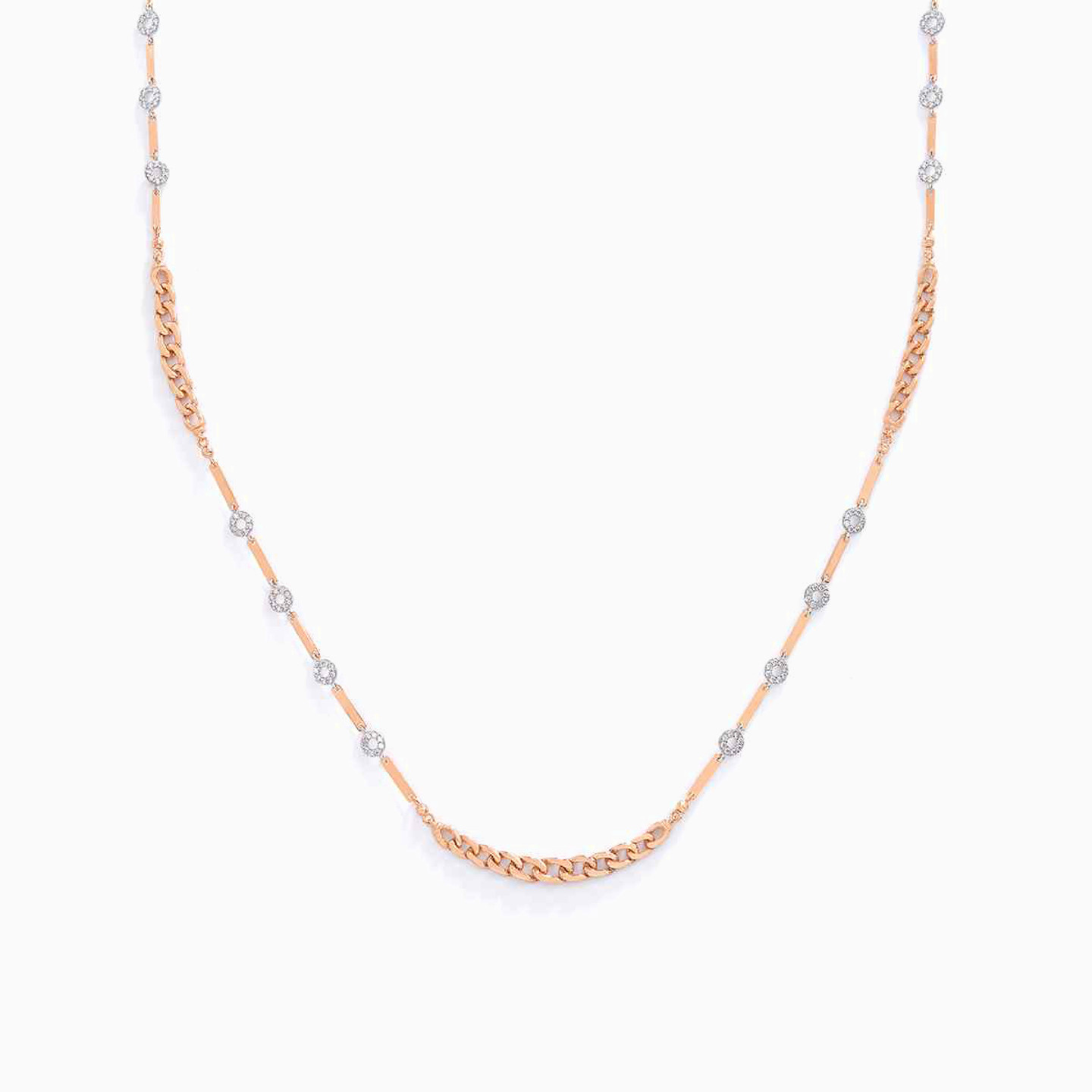 21K Gold Cubic Zirconia Chain Necklace - 3