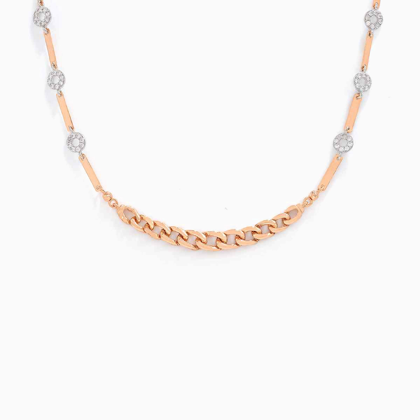 21K Gold Cubic Zirconia Chain Necklace