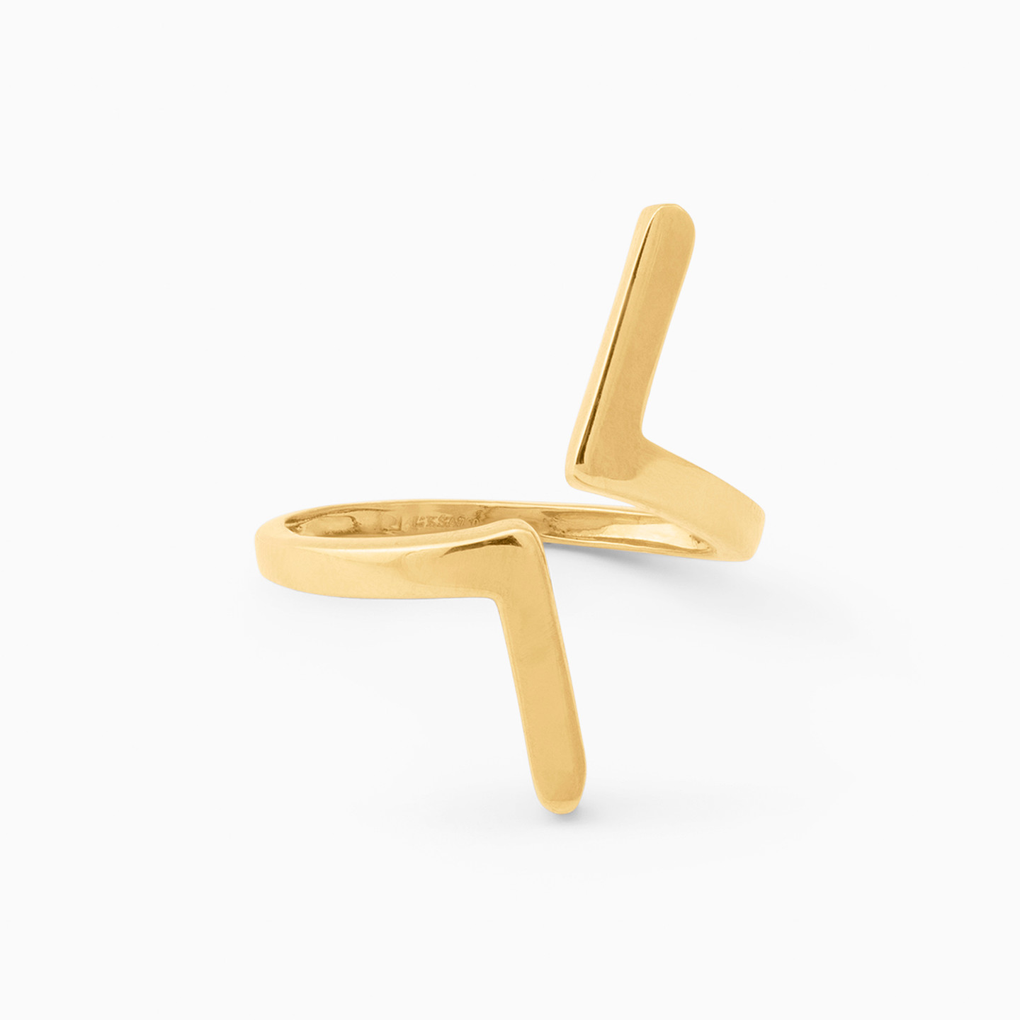 Abstract Two-headed Ring in 18K Gold