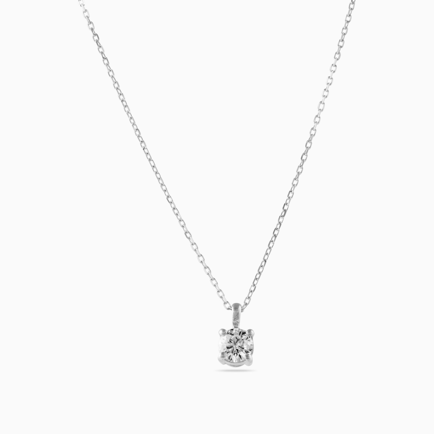 Kids Circle Diamond Pendant Necklace in 18K Gold - 6