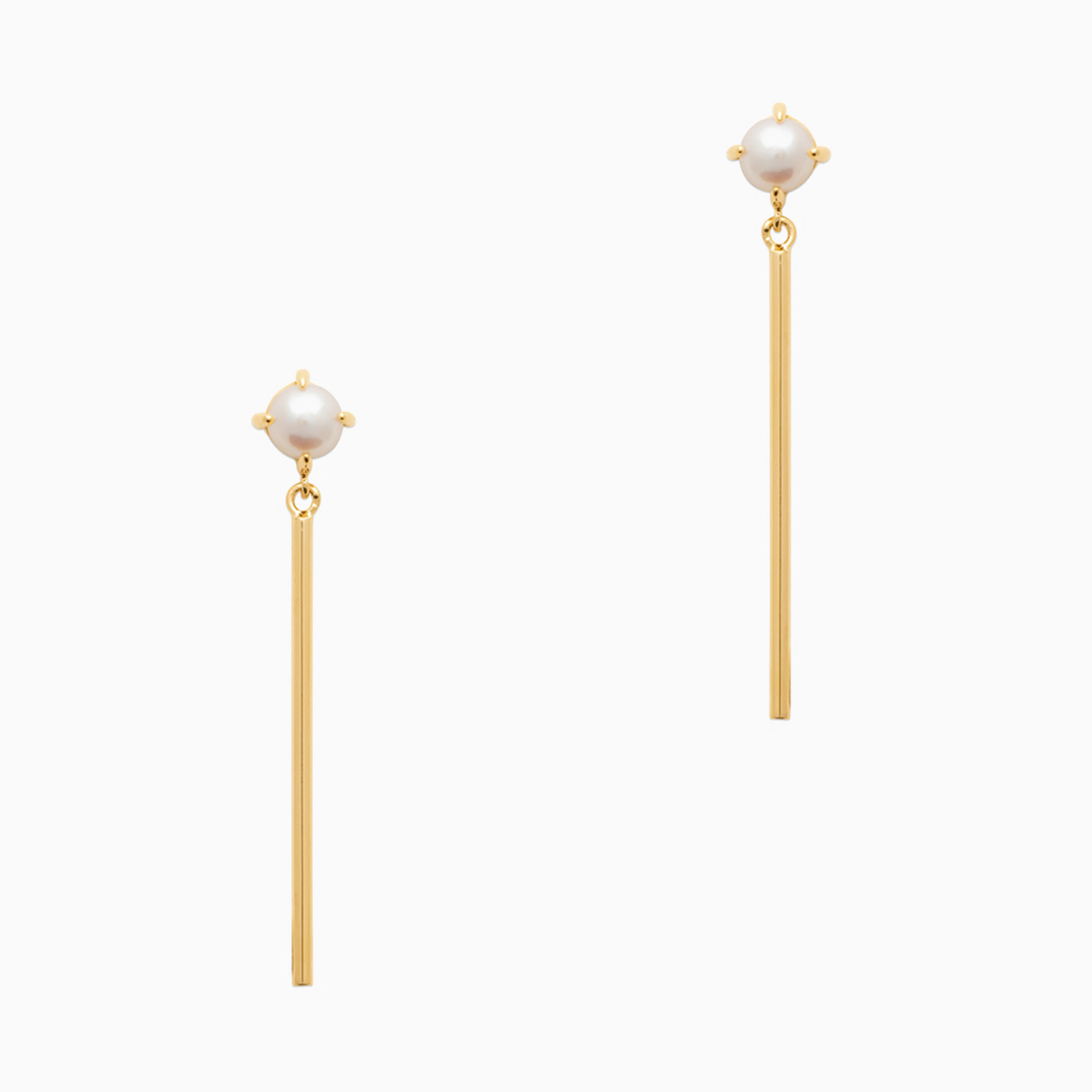 Circle Pearl Gold Plated Drop Earrings Circle Pearl Gold Plated Drop Earrings