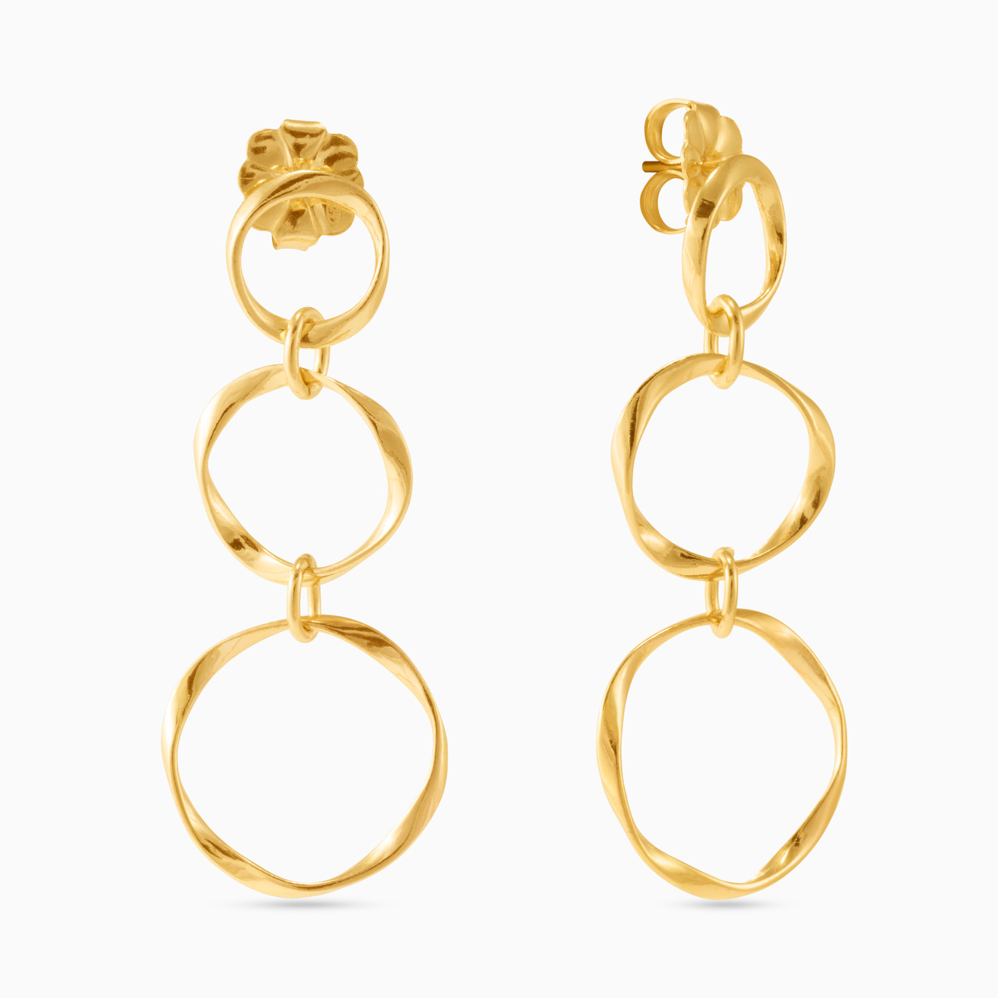 Gold Plated Drop Earrings - 2