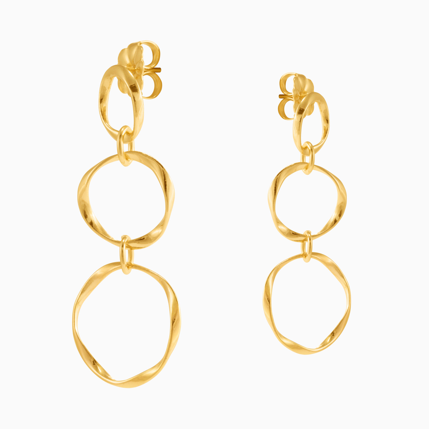 Gold Plated Drop Earrings - 3