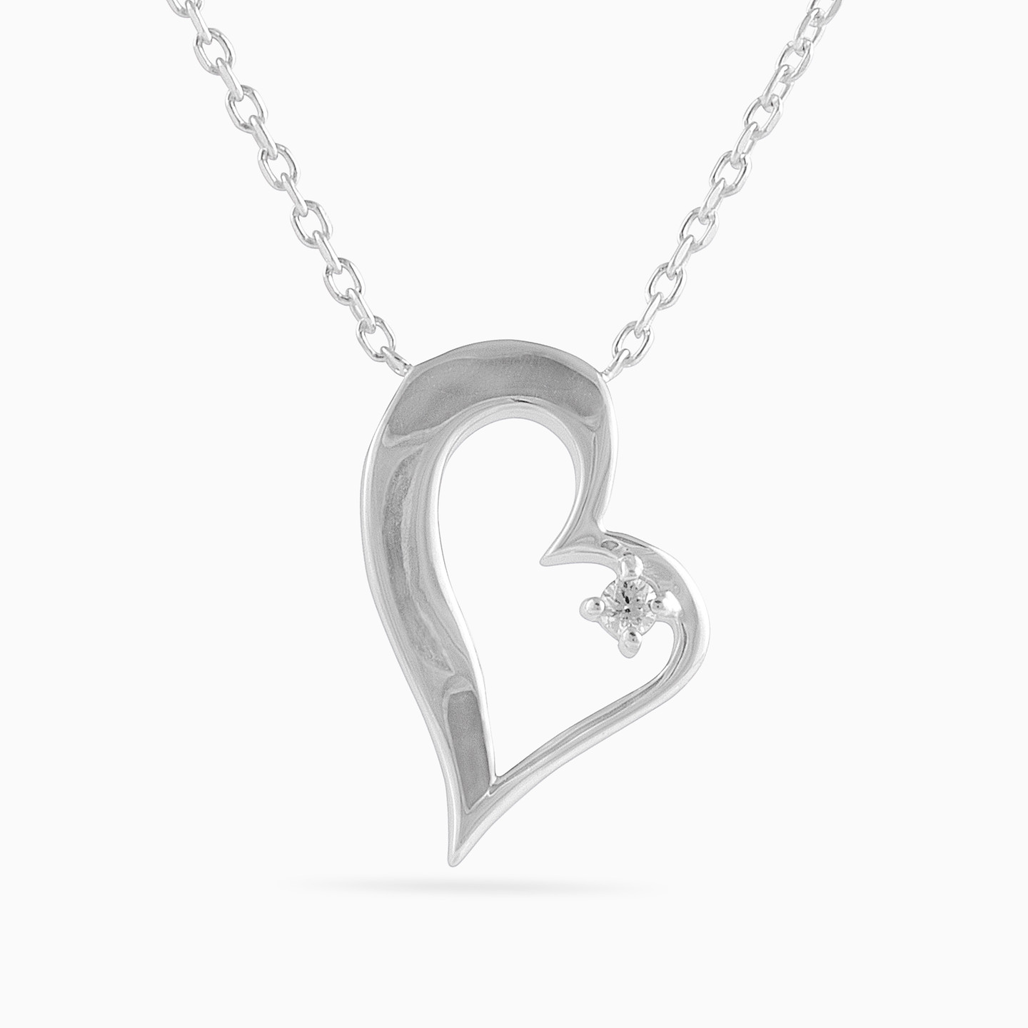 Sterling Silver Cubic Zirconia Pendant Necklace