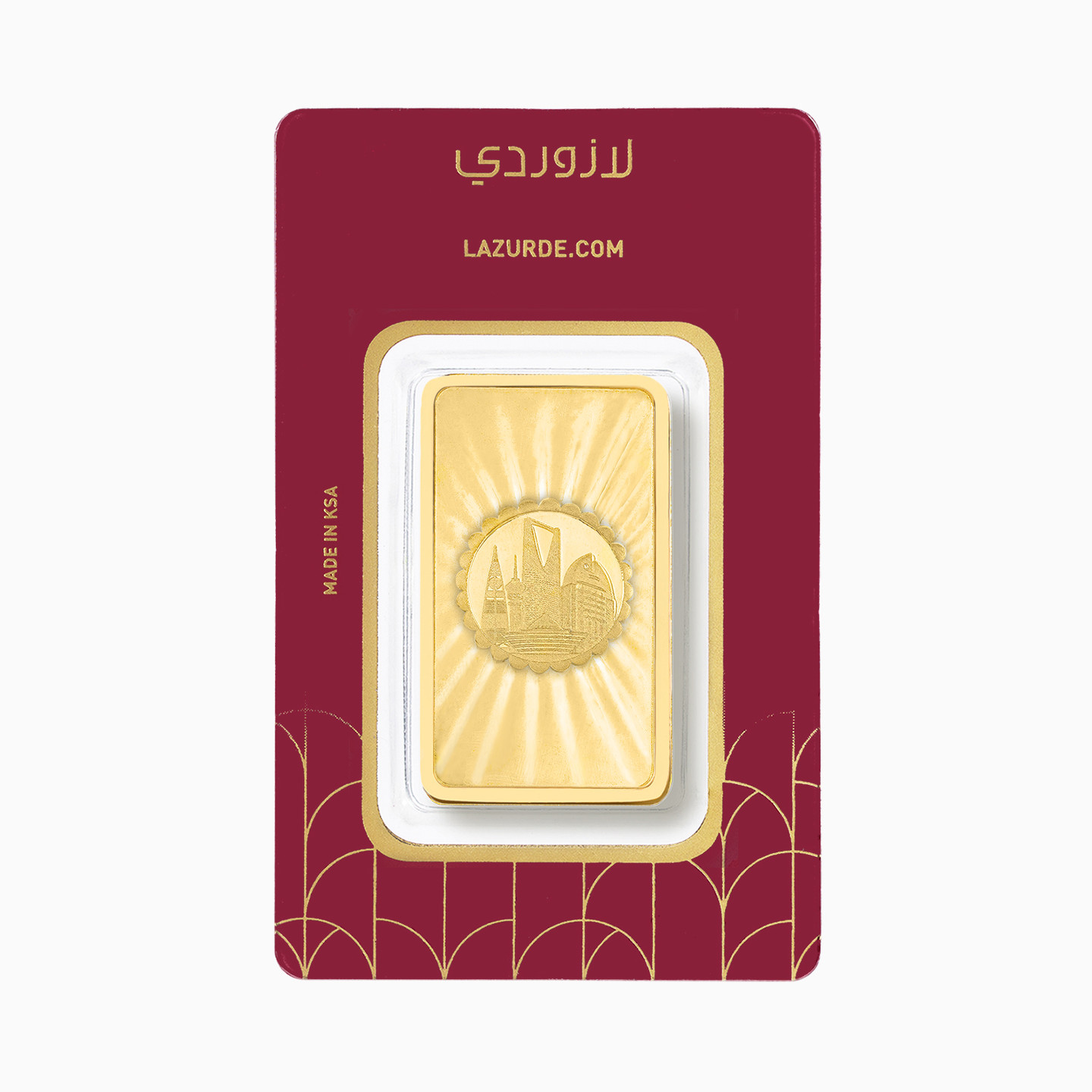 1oz KSA Landmarks Design GoldBar in 24K Gold - 4 1oz KSA Landmarks Design GoldBar in 24K Gold - 4