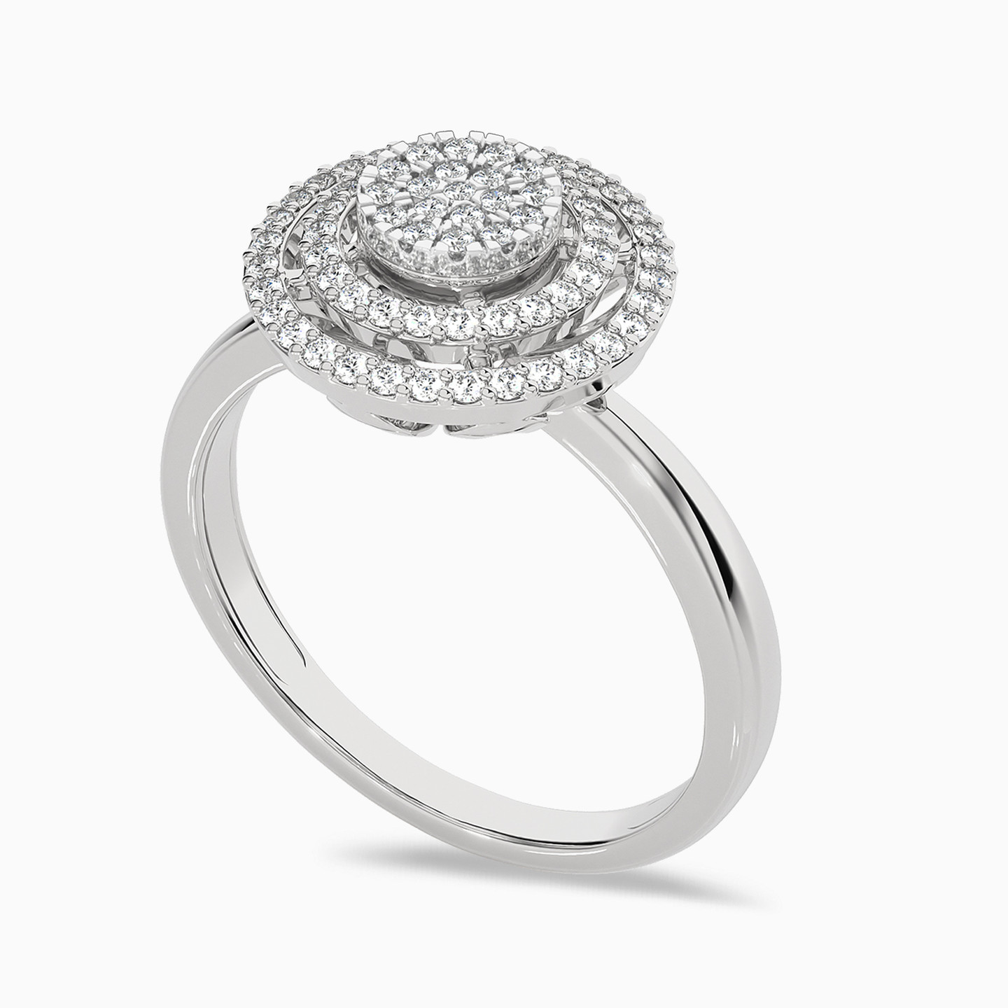 Circle Diamond Ring in 18K Gold - 3 Circle Diamond Ring in 18K Gold - 3