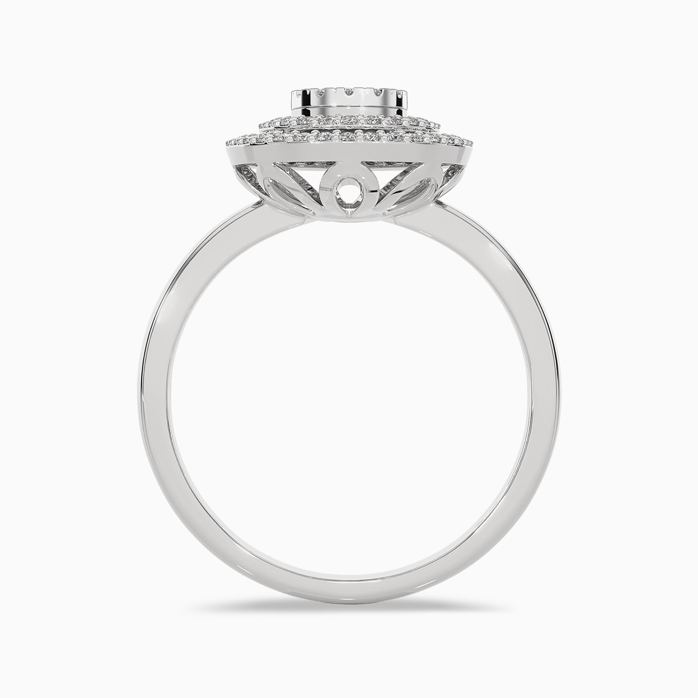 Circle Diamond Ring in 18K Gold - 4 Circle Diamond Ring in 18K Gold - 4