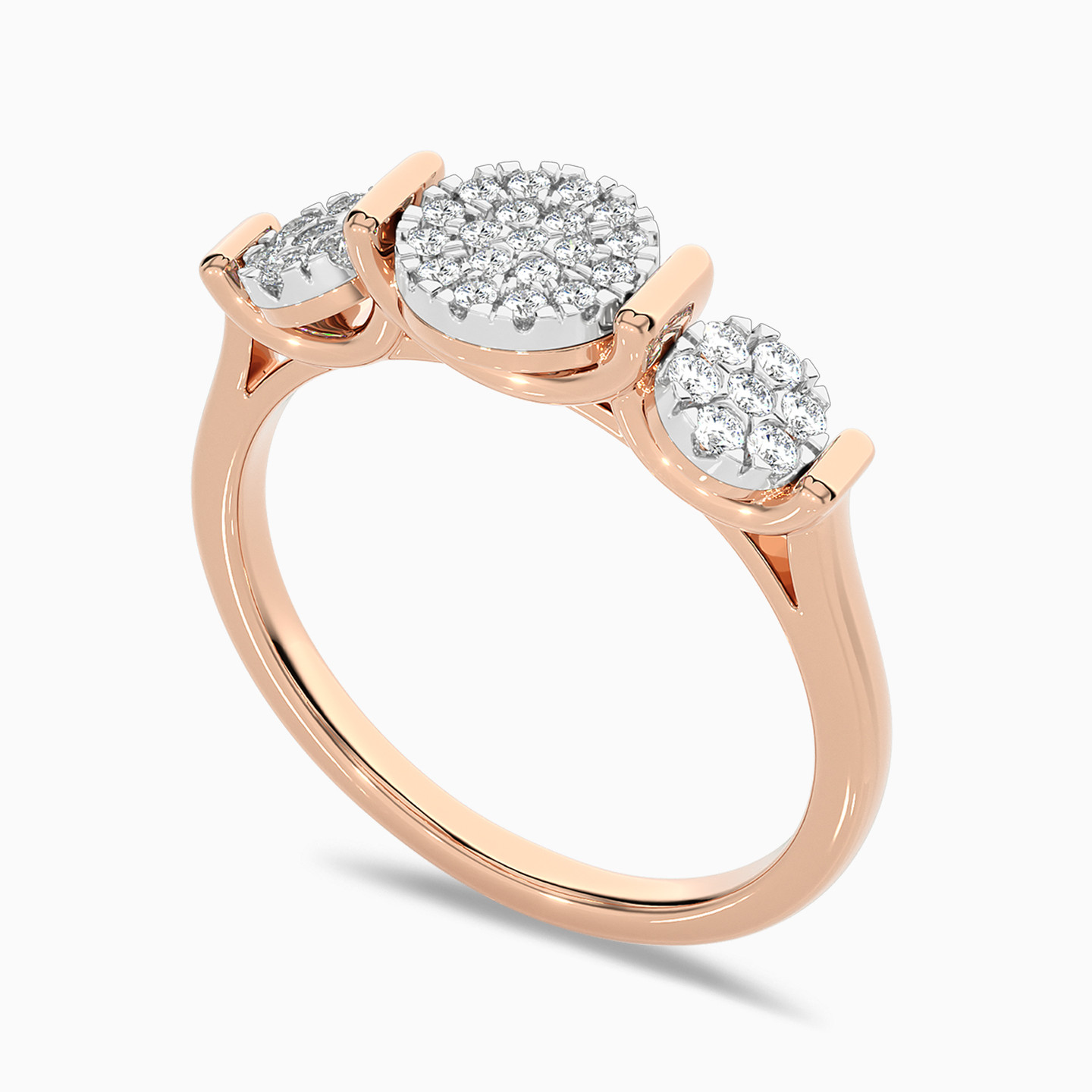 Circle Diamond Ring in 18K Gold - 4 Circle Diamond Ring in 18K Gold - 4